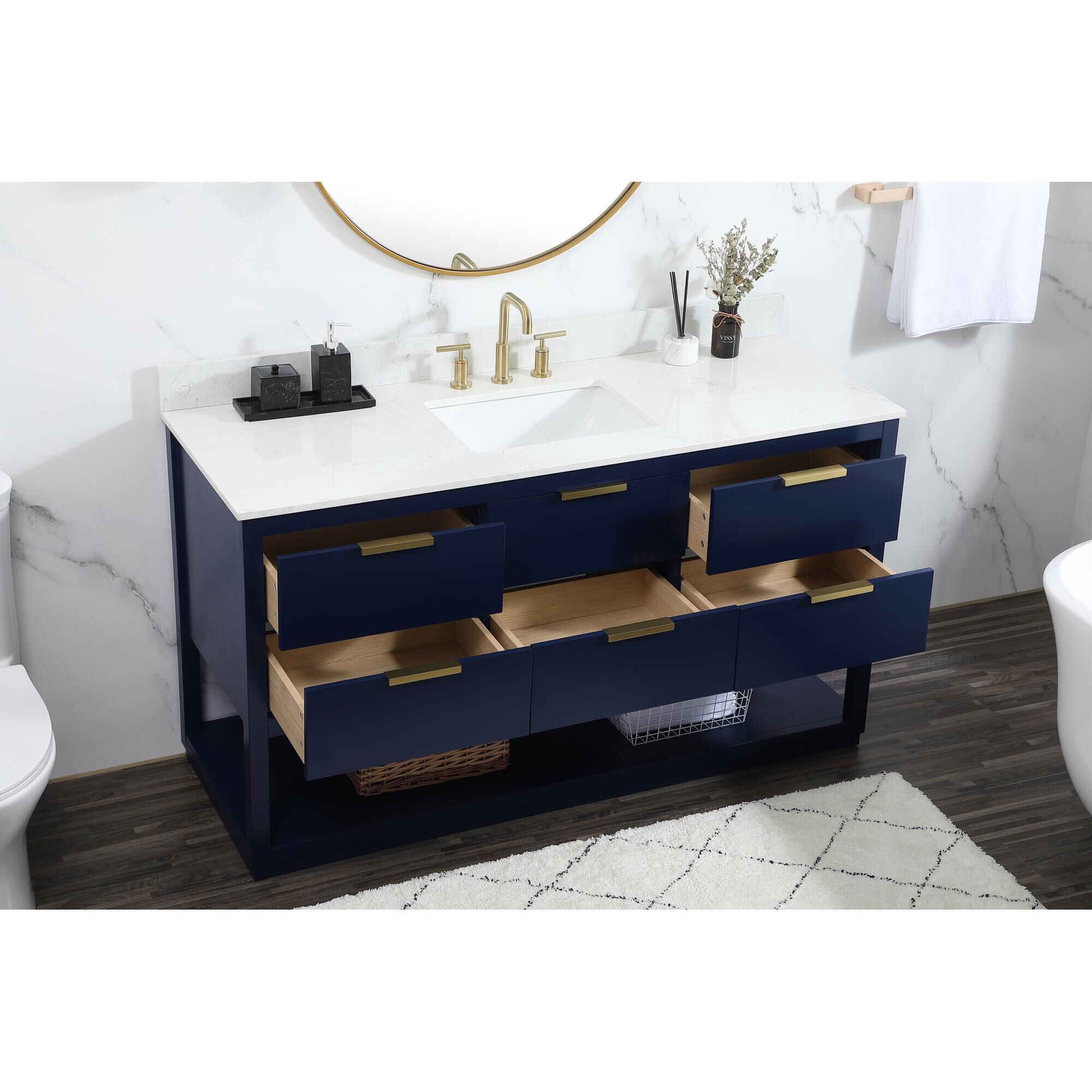 Larkin 60 Inch Bath Vanity by Elegant Decor