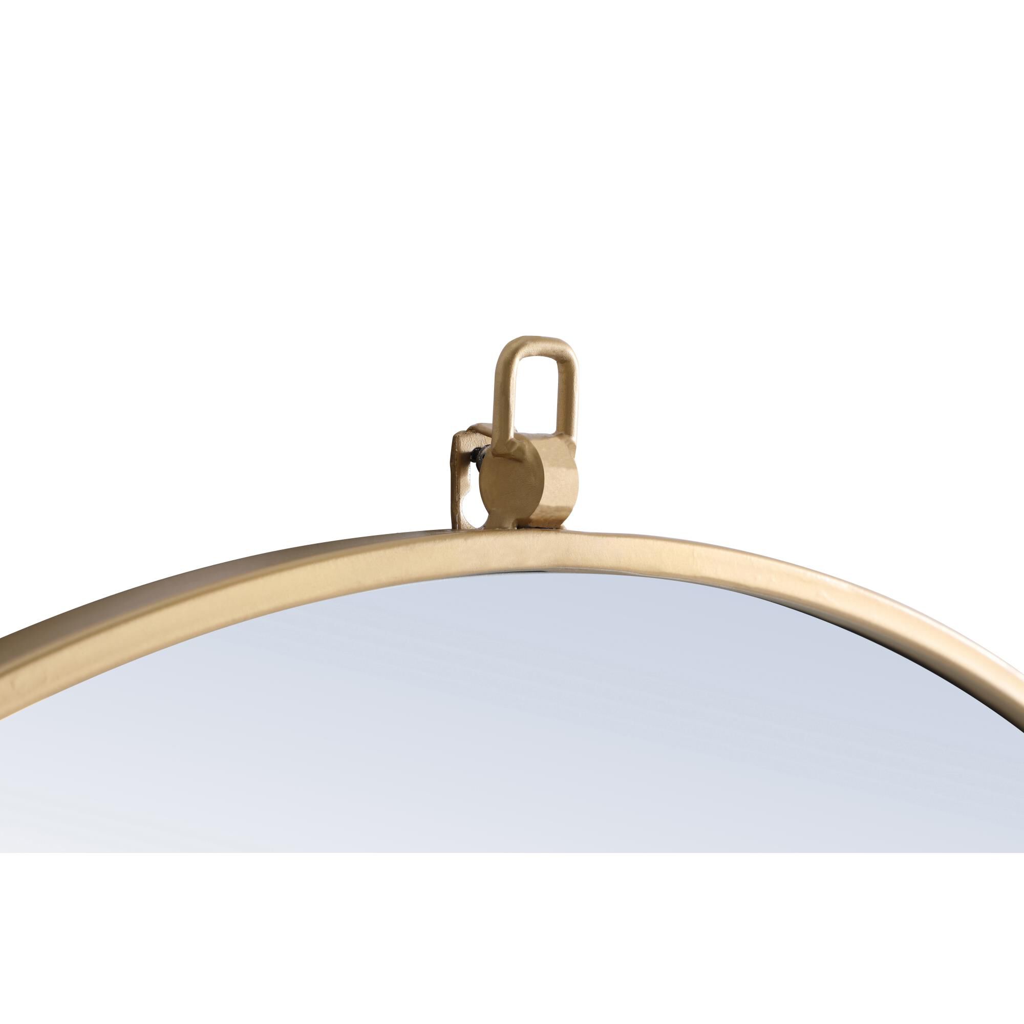 Shown in Brass finish and Clear Mirror Beveled glass