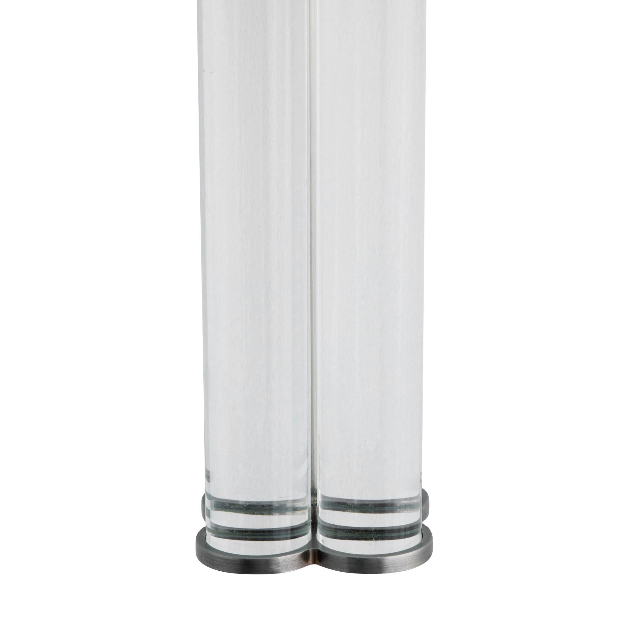 Shown in Pewter finish and Linen shade