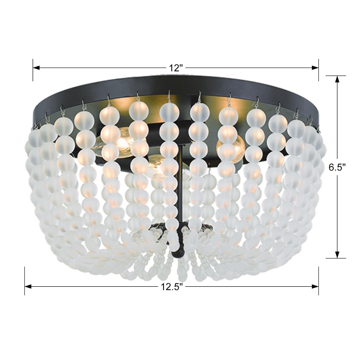 Rylee 12 Inch 3 Light Flush Mount by Crystorama