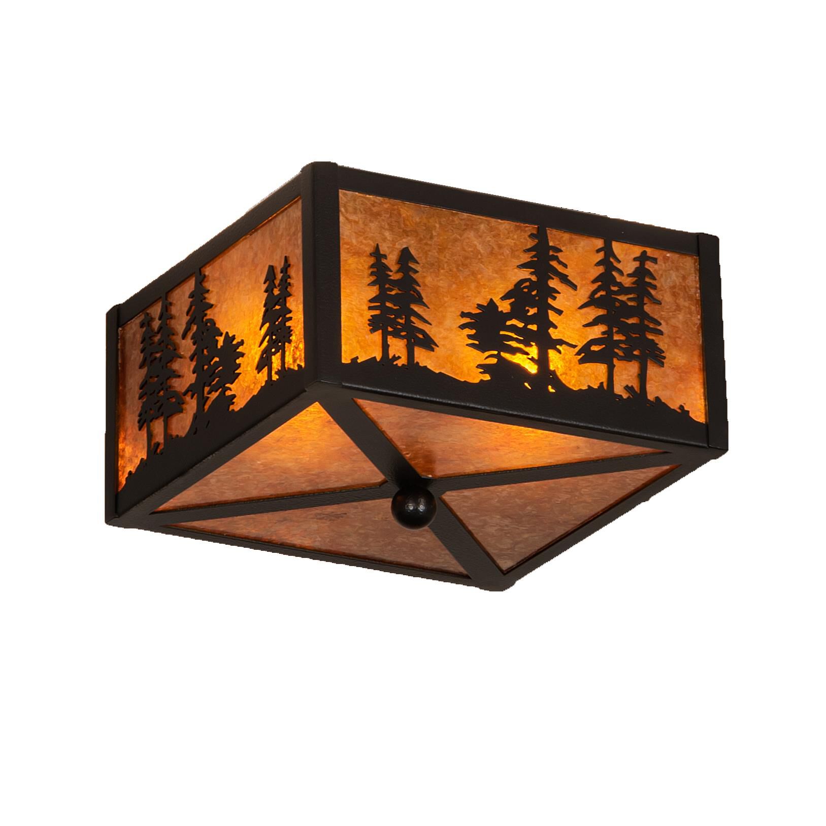Tall Pines 14 Inch 1 Light Flush Mount by Meyda Lighting