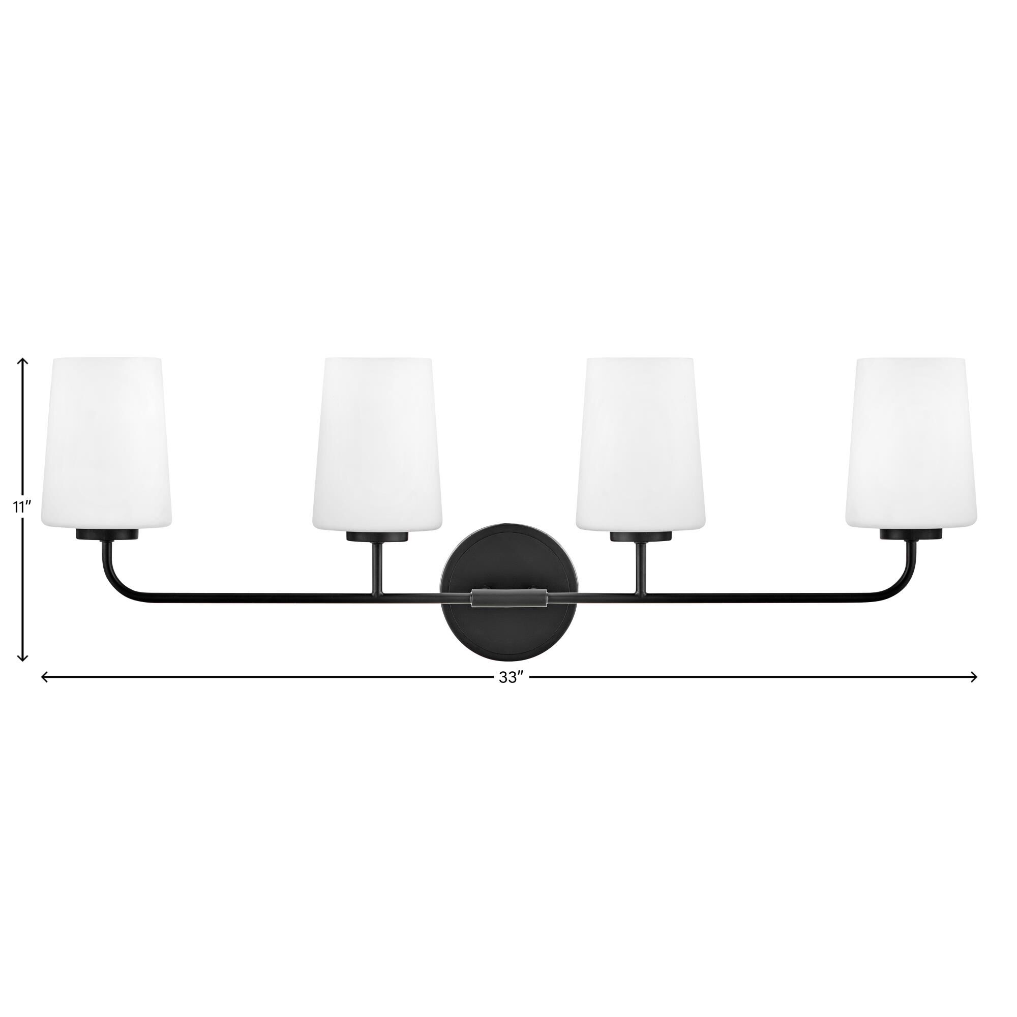 Shown in Black finish and White glass