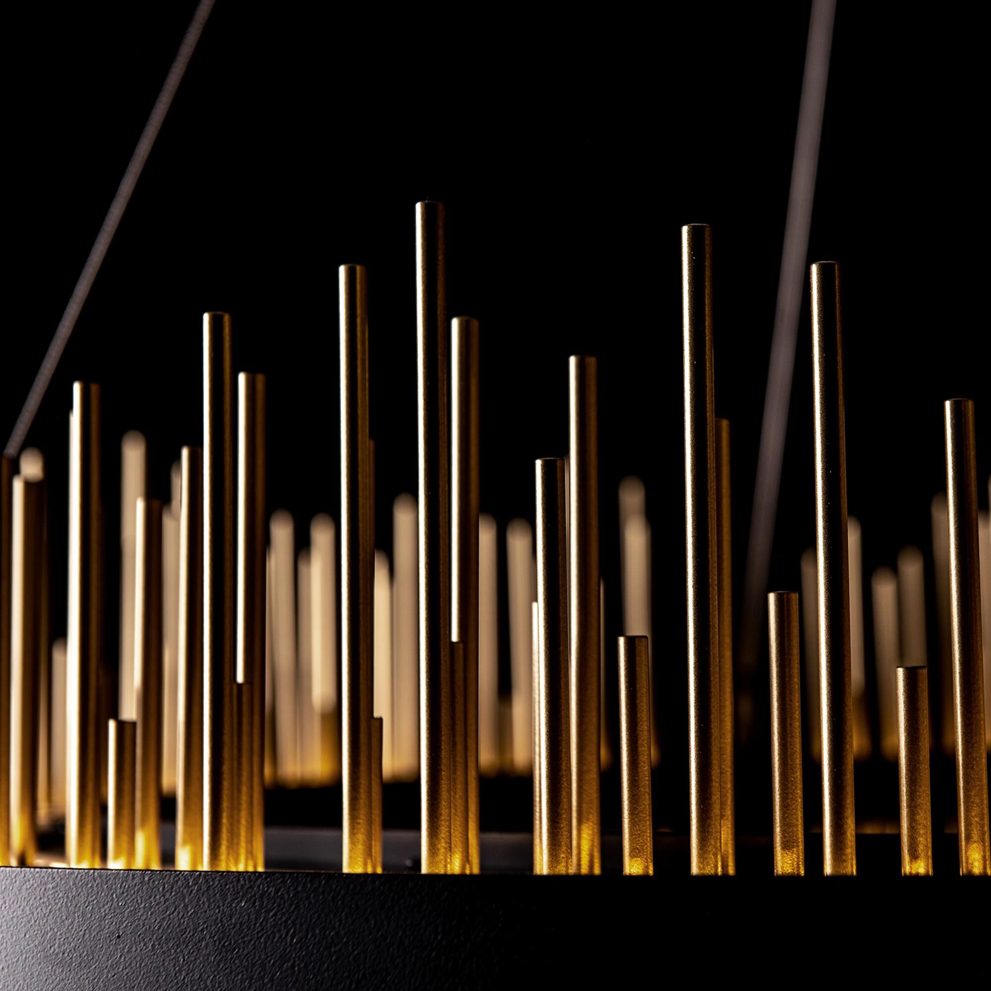 Shown in Black finish and Soft Gold accent