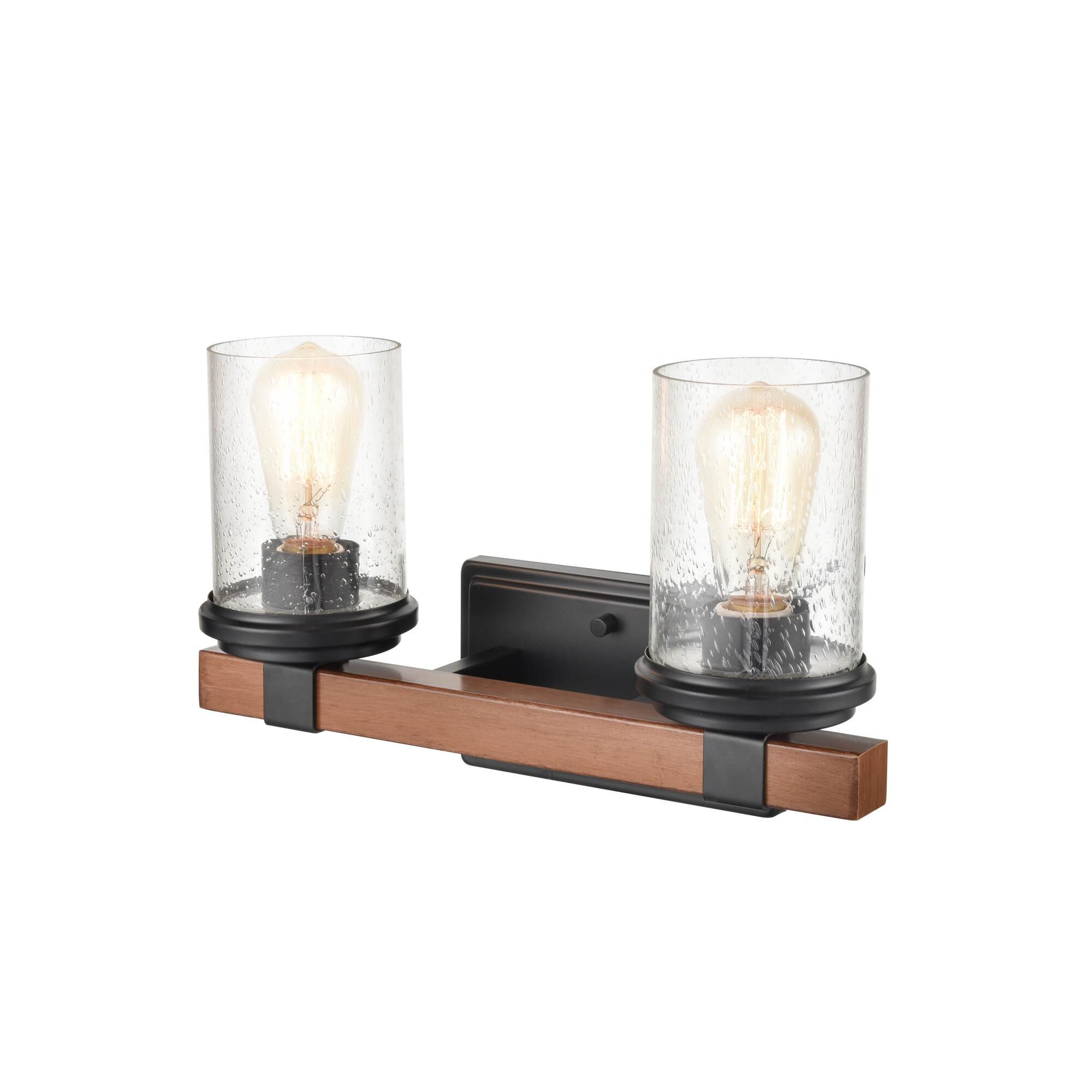 Shown in Matte Black - Wood Grain finish and Clear Seeded glass