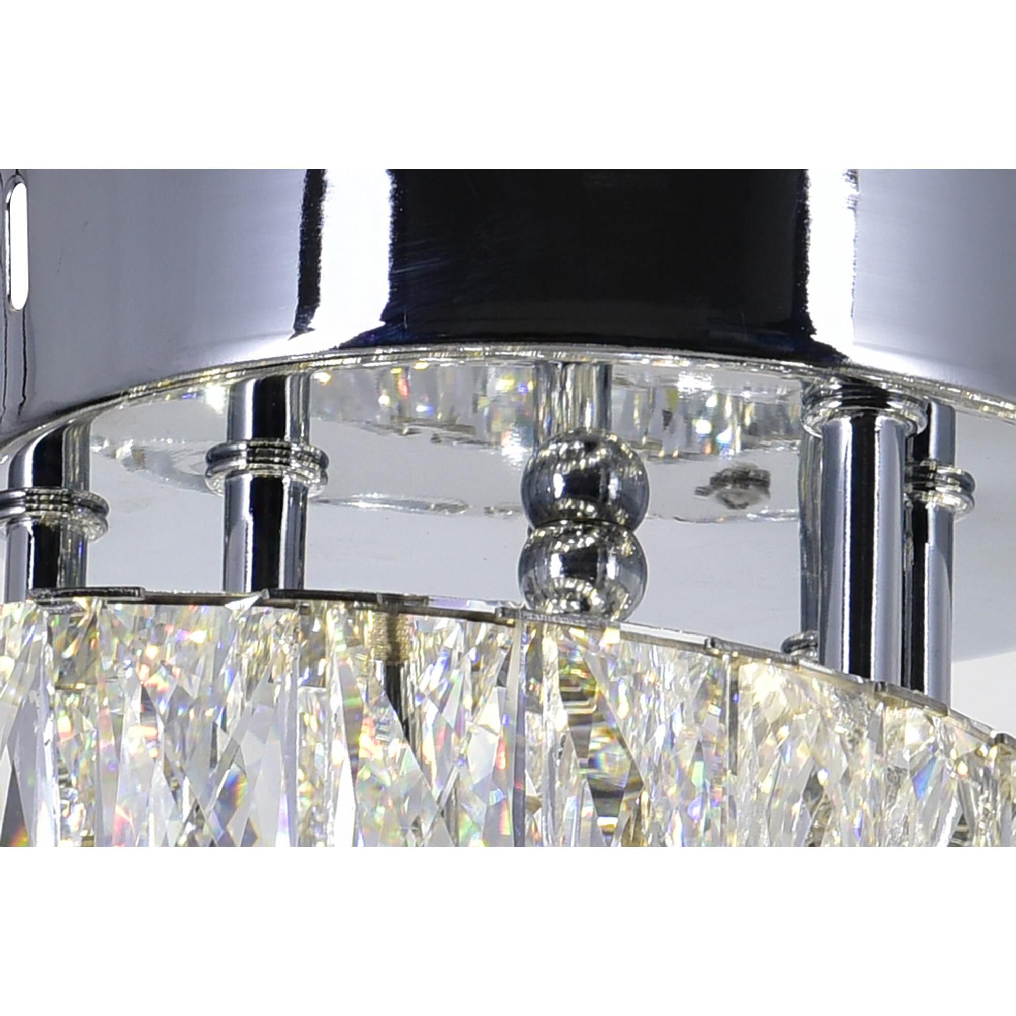 Shown in Chrome finish and K9 Clear crystal