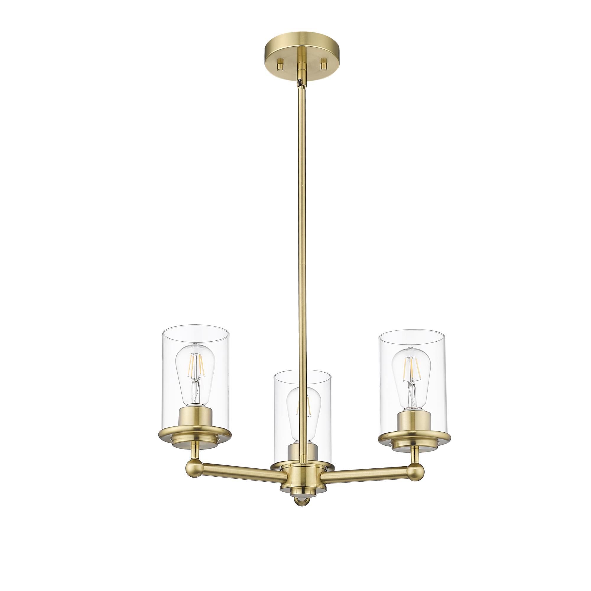 Shown in Luxe Gold finish and Clear glass