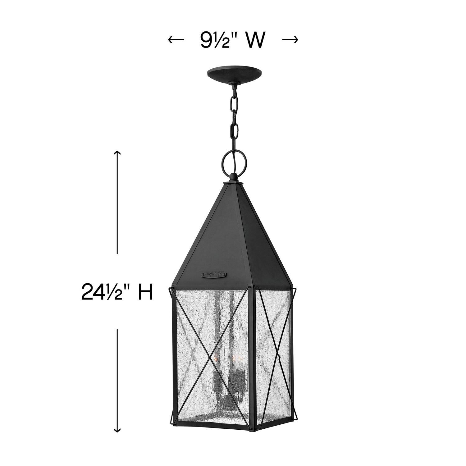York 24 Inch Tall 3 Light Outdoor Hanging Lantern by Hinkley Lighting