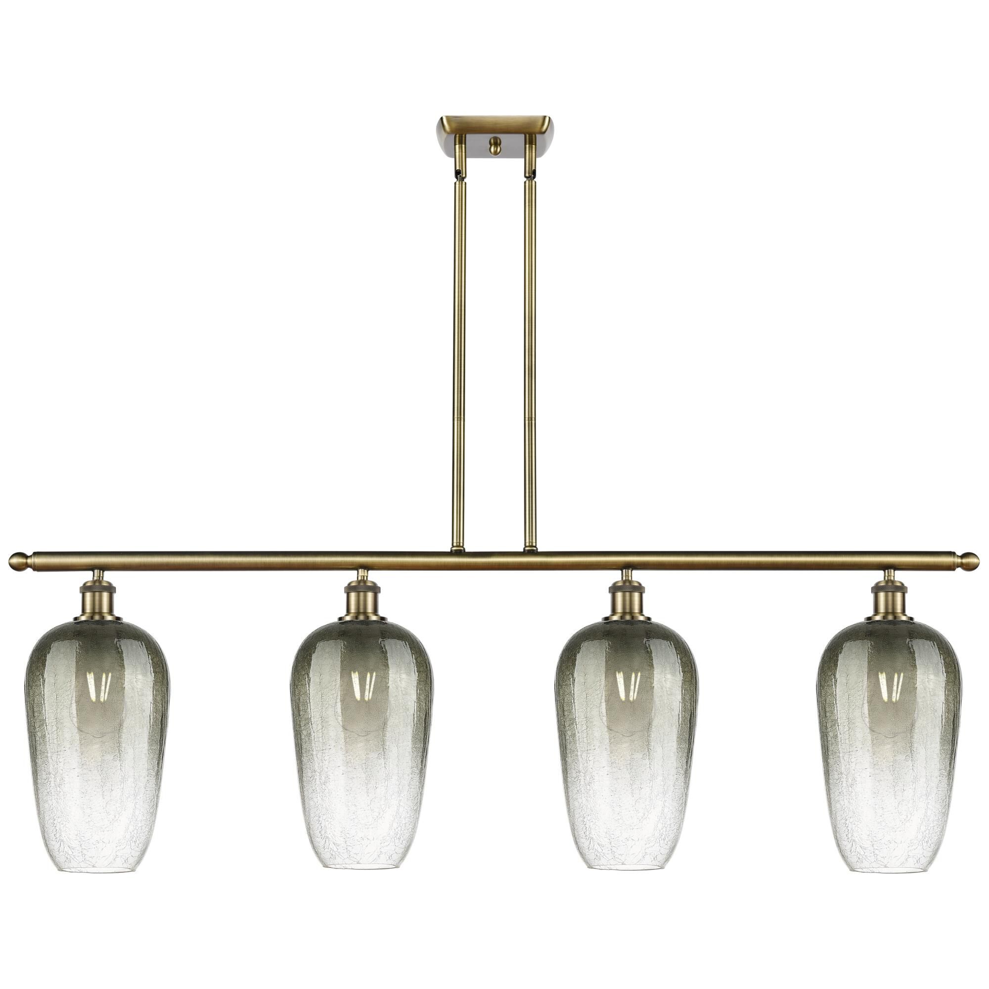 Shown in Antique Brass finish and Slate glass