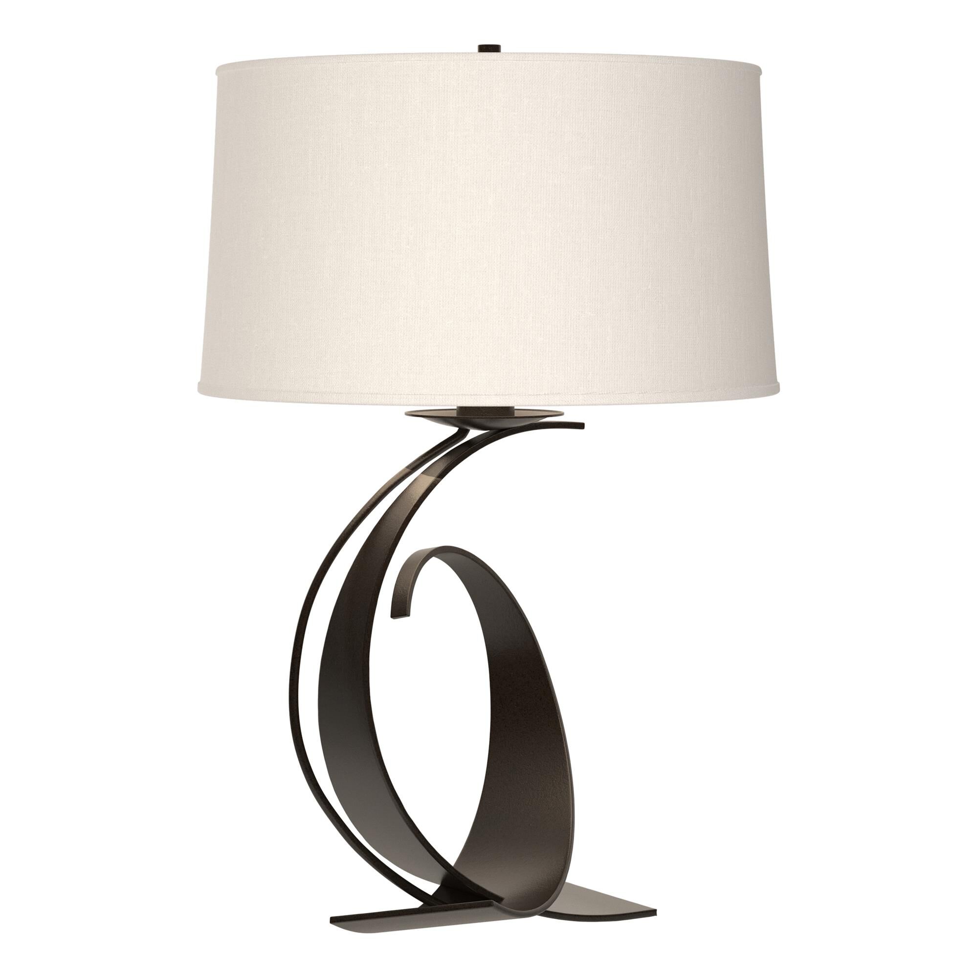 Shown in Oil Rubbed Bronze finish and Natural Anna shade