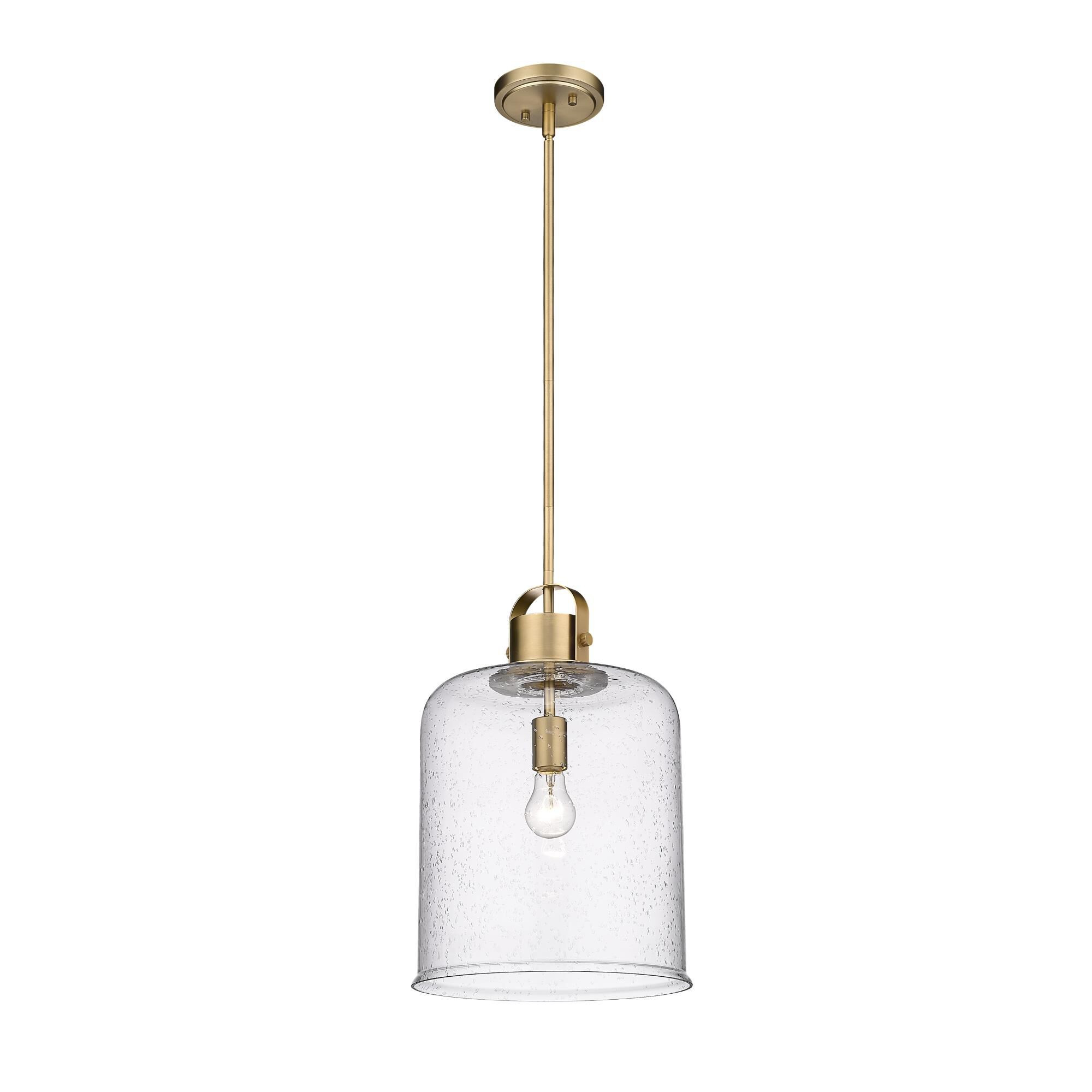Shown in Heirloom Gold finish and Glass shade