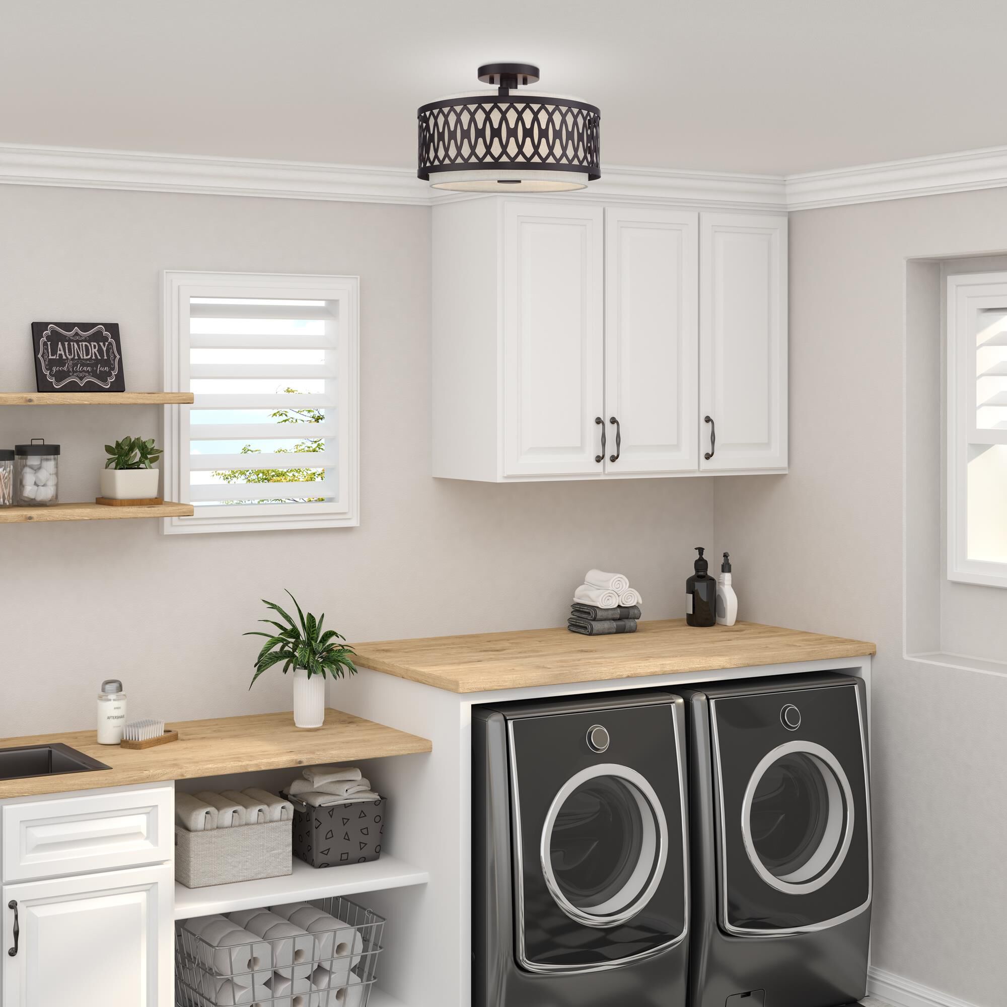 Vistaview 15 Inch Semi Flush Mount by Livex Lighting