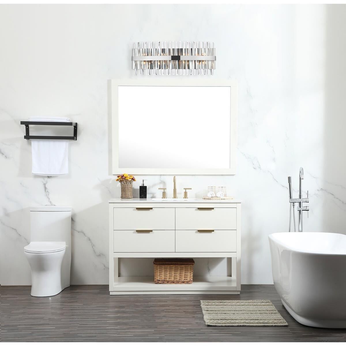 Serephina 30 Inch 8 Light Bath Vanity Light by Elegant Lighting