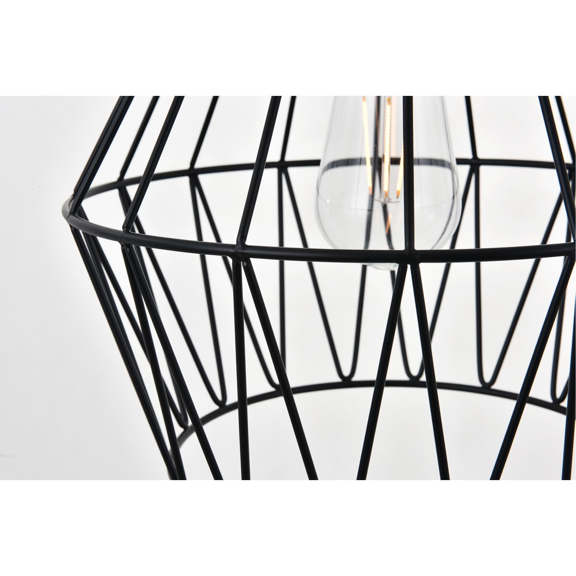 Shown in Black finish and Black Metal shade