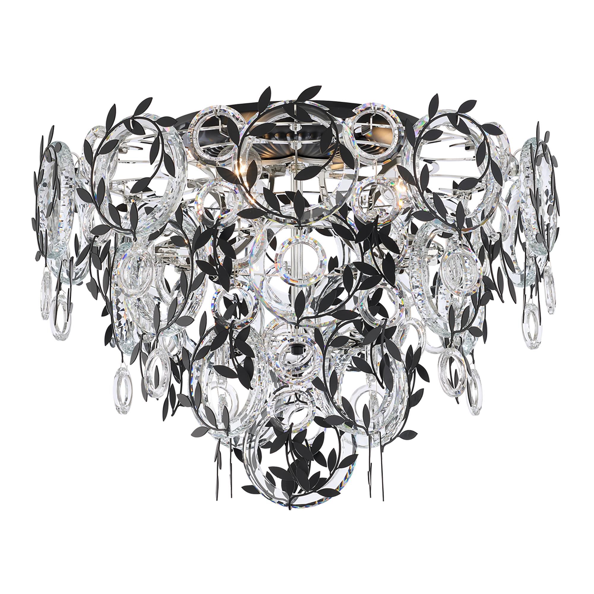 Shown in Black finish and Clear Radiance crystal