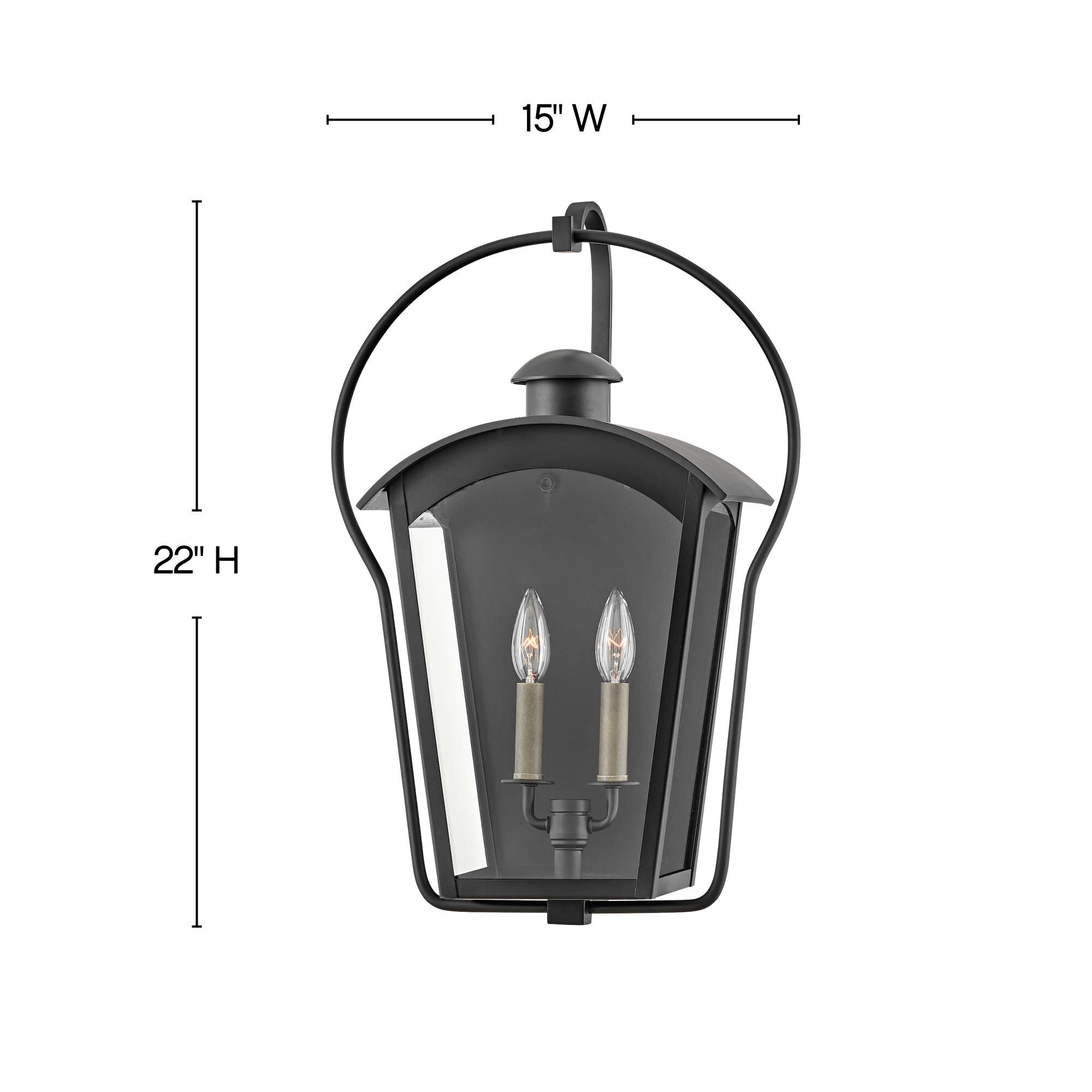 Yale 22 Inch Tall 2 Light Outdoor Wall Light by Hinkley Lighting