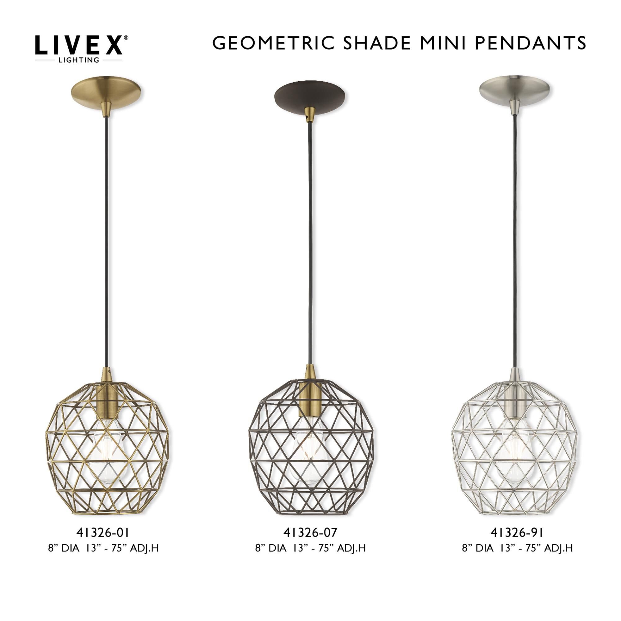 Livex Lighting Geometric Mini Pendant