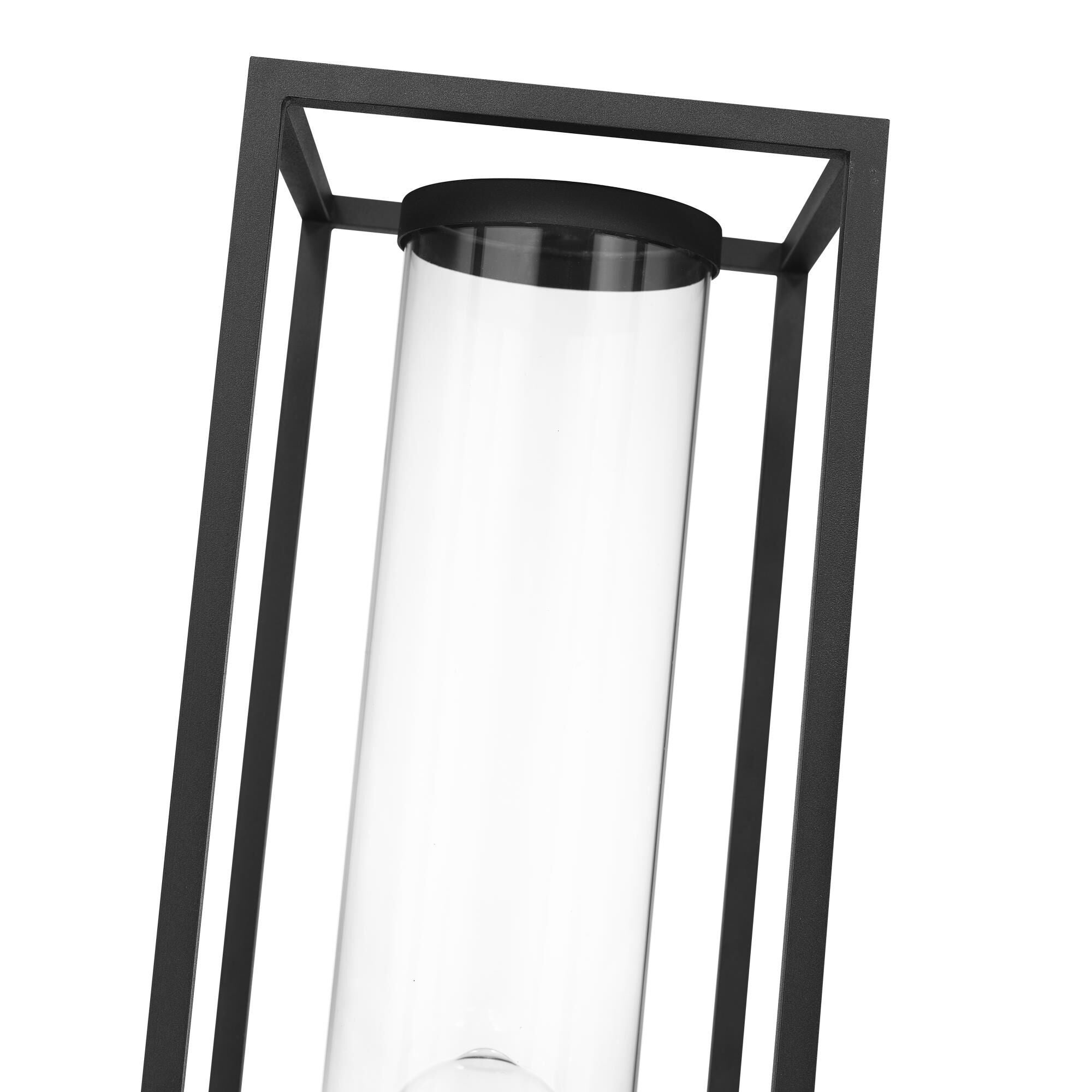 Shown in Black finish and Glass shade