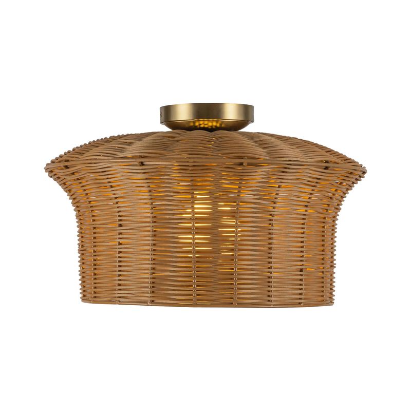 Hae Jung Roe Kai 16 Inch Semi Flush Mount by Alora Mood
