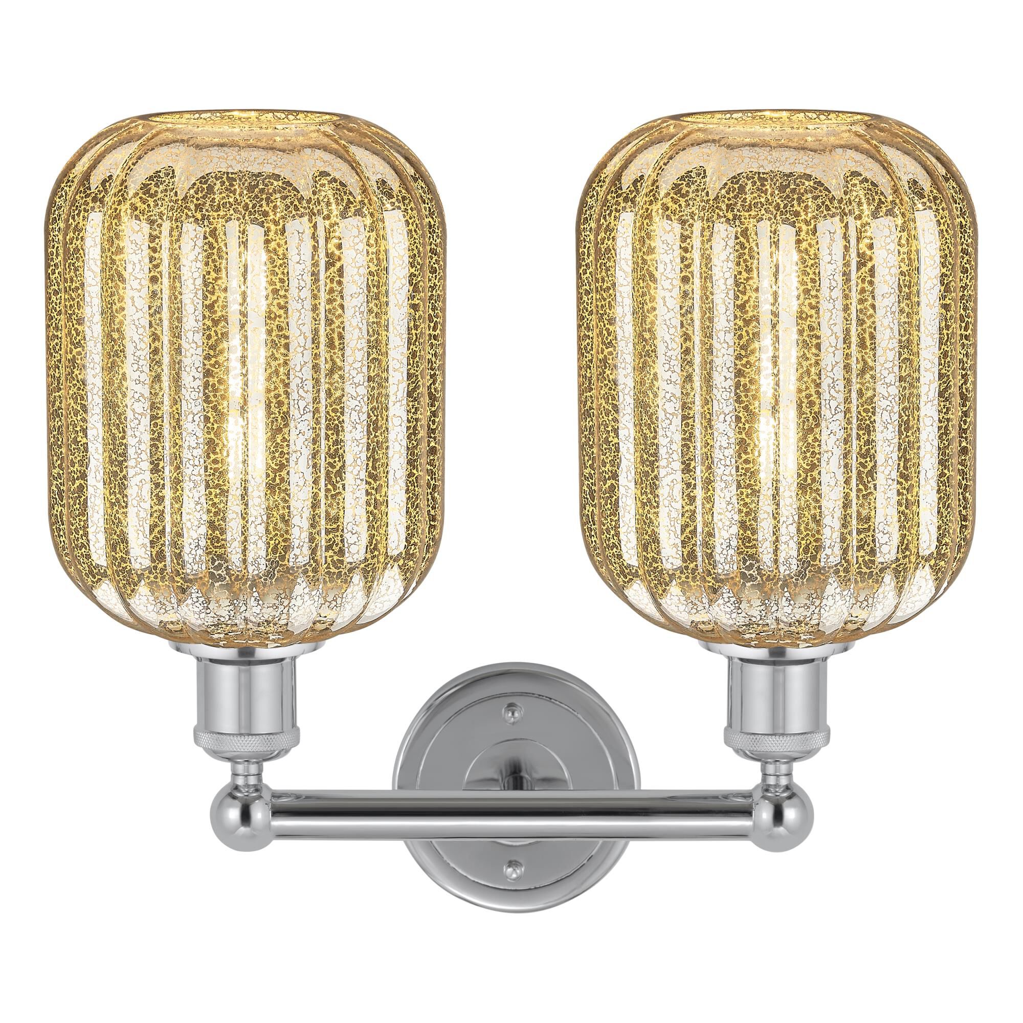 Shown in Polished Chrome finish and Mercury glass