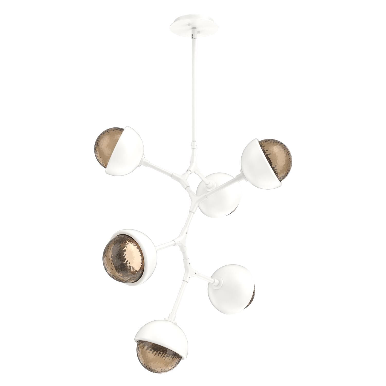 Shown in Salt White finish and Bronze glass and Metal Shade Matching Finish accent