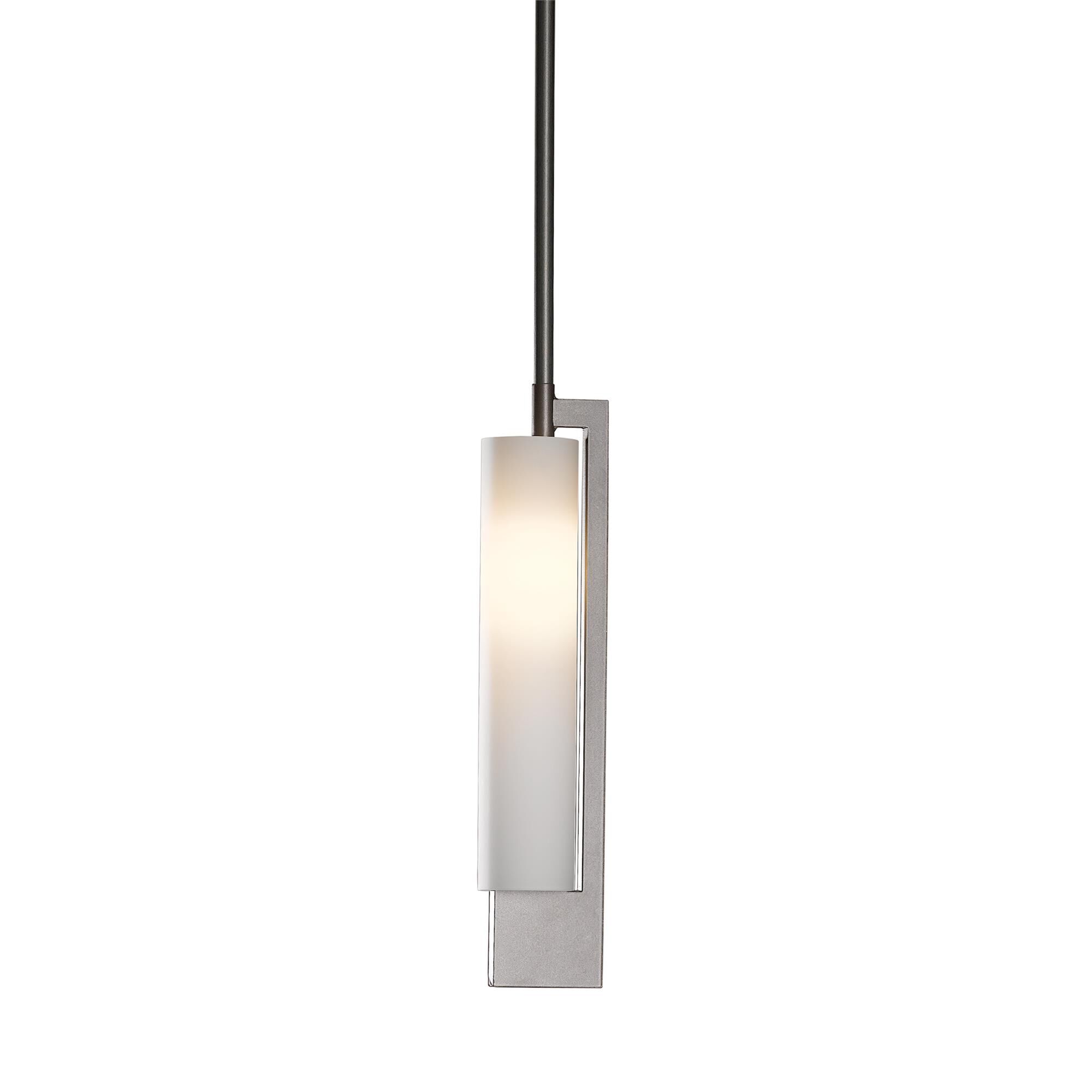 Shown in Dark Smoke finish and Opal glass
