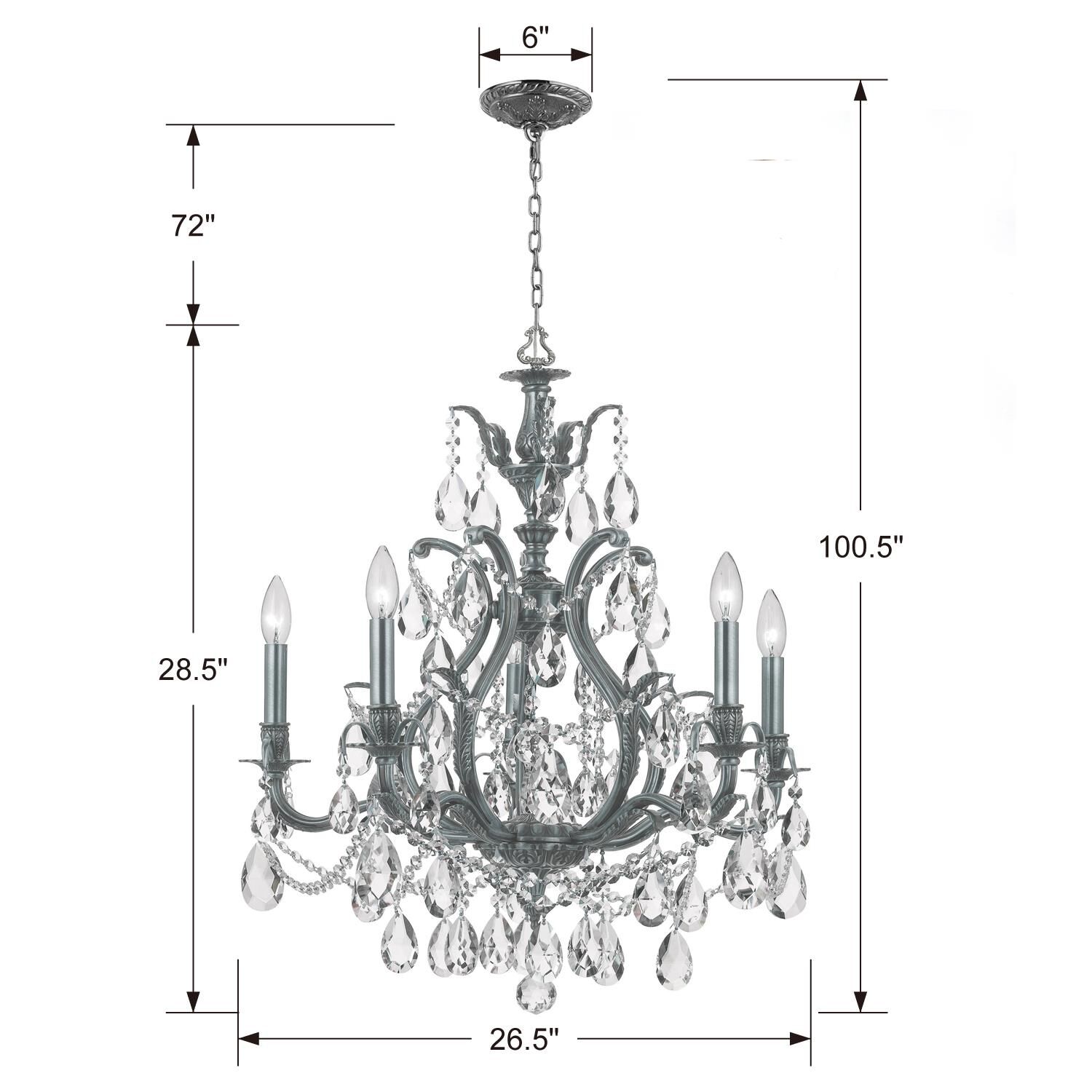 Shown in Pewter finish and Clear Swarovski Strass crystal