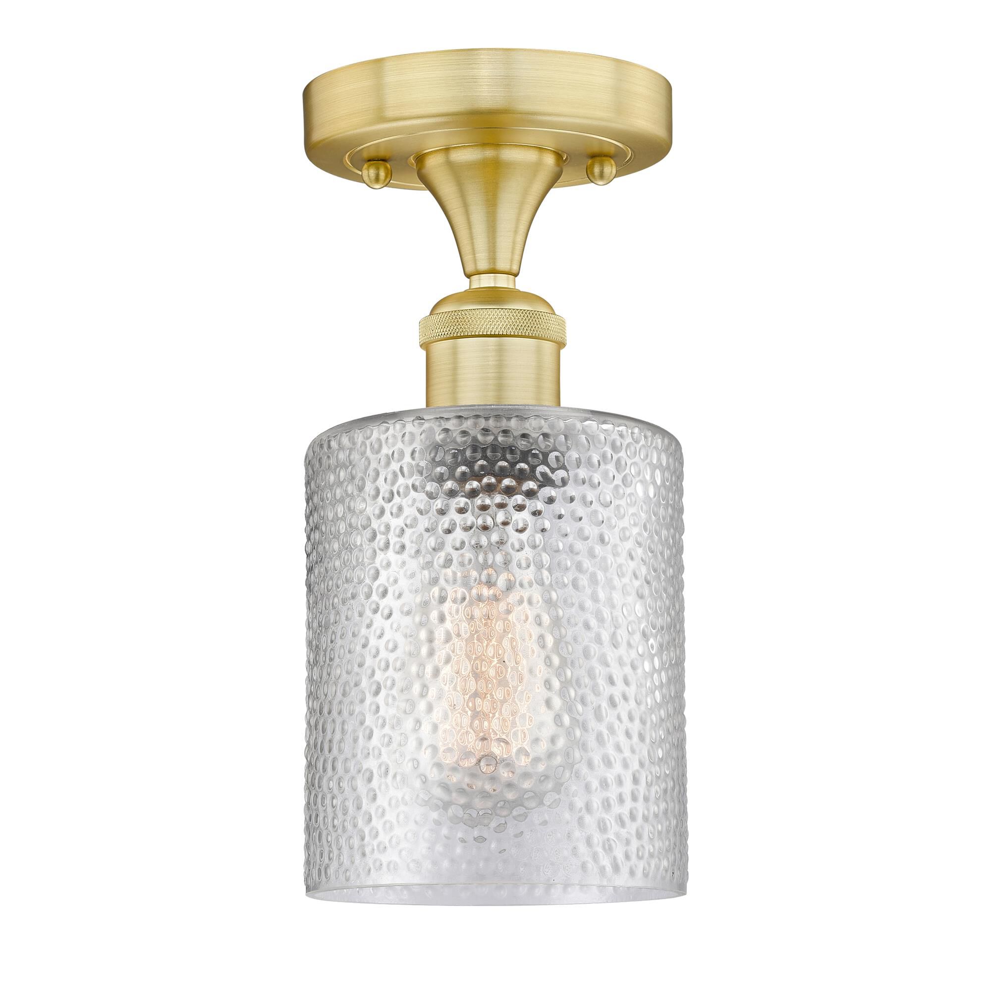 Shown in Satin Gold finish and Clear glass