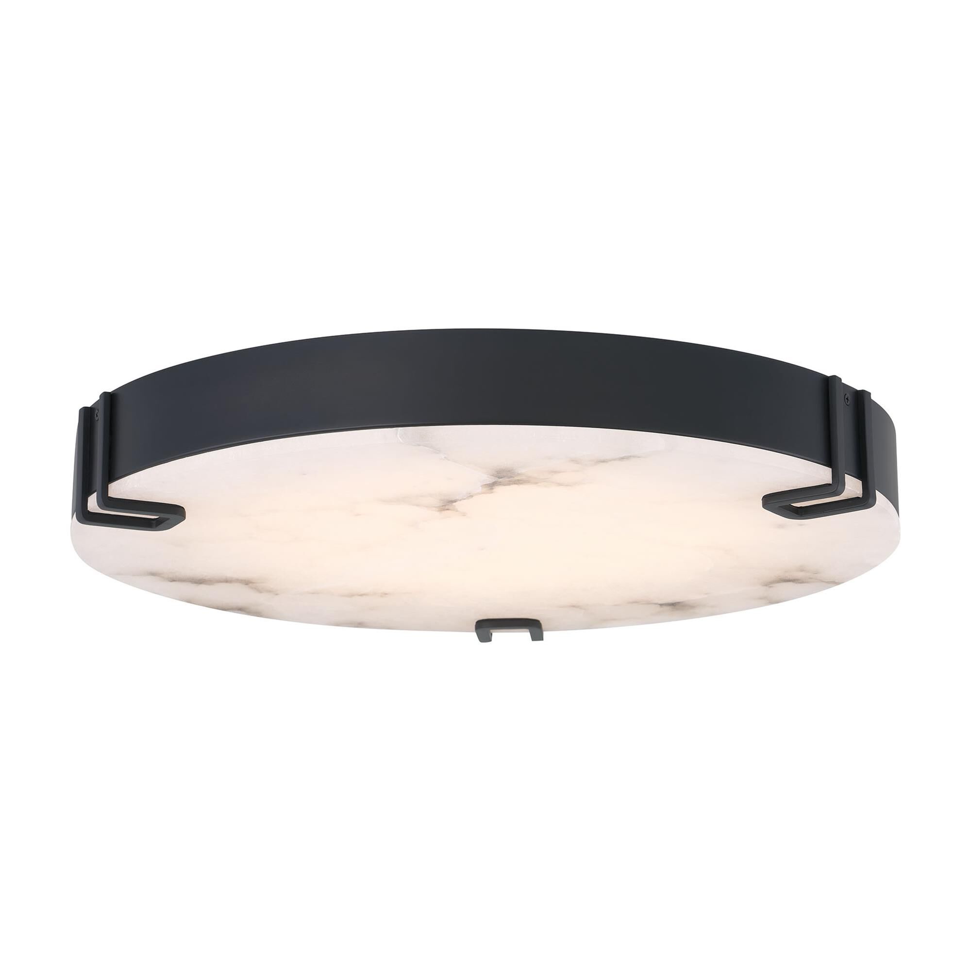 Shown in Black finish and Alabaster glass