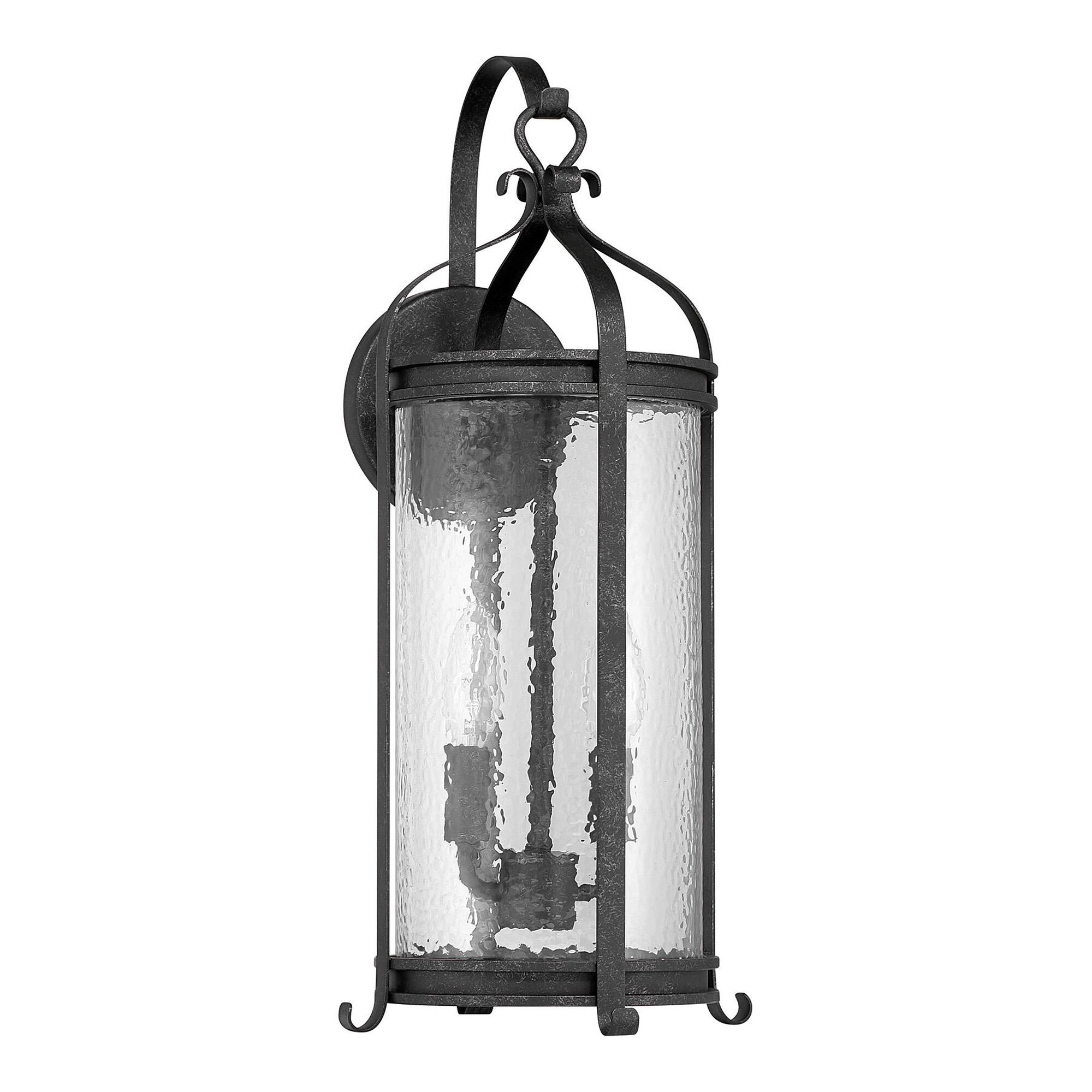 Shown in Iron Oxide finish and Clear Pebbled glass