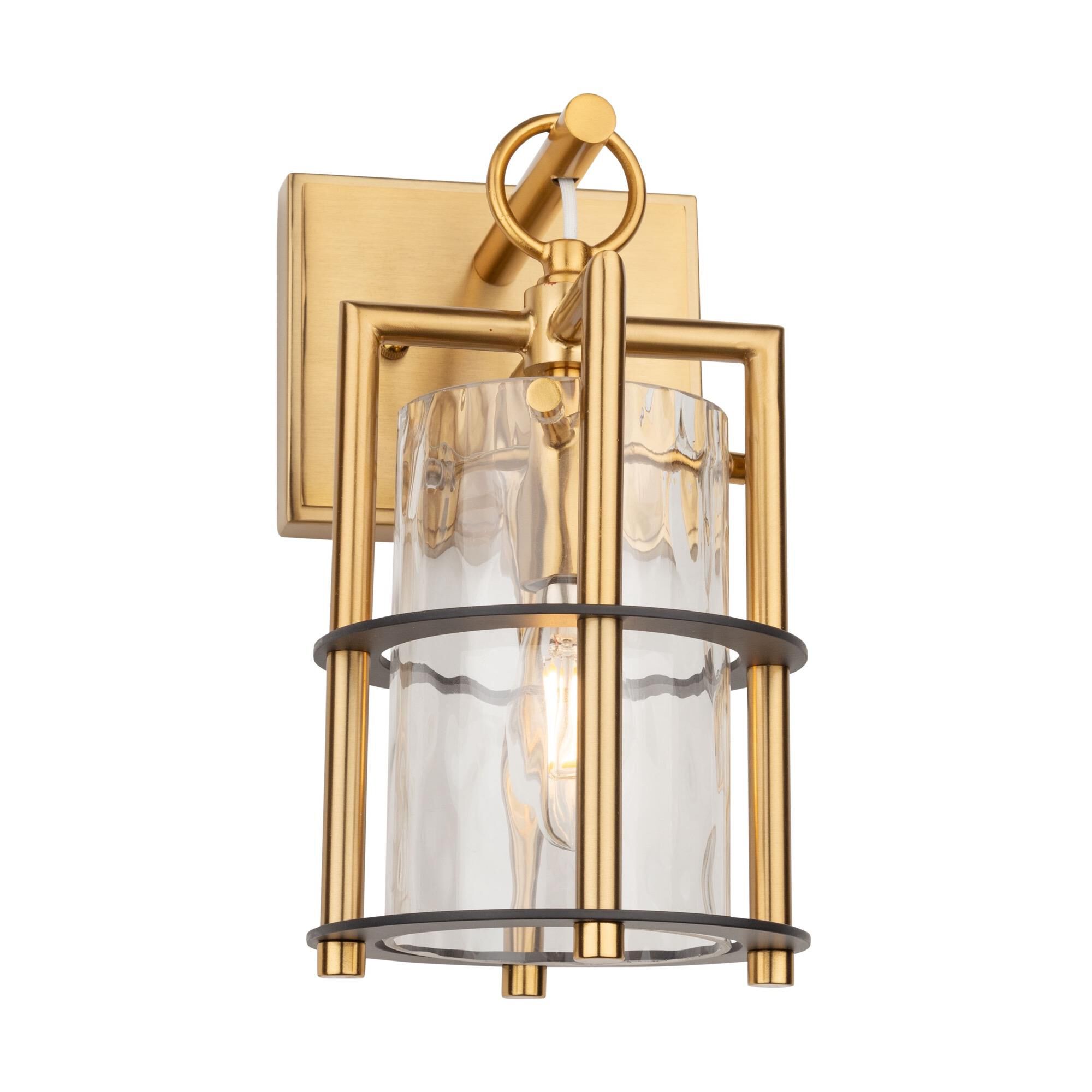 Shown in Brass & Black finish and Glass shade