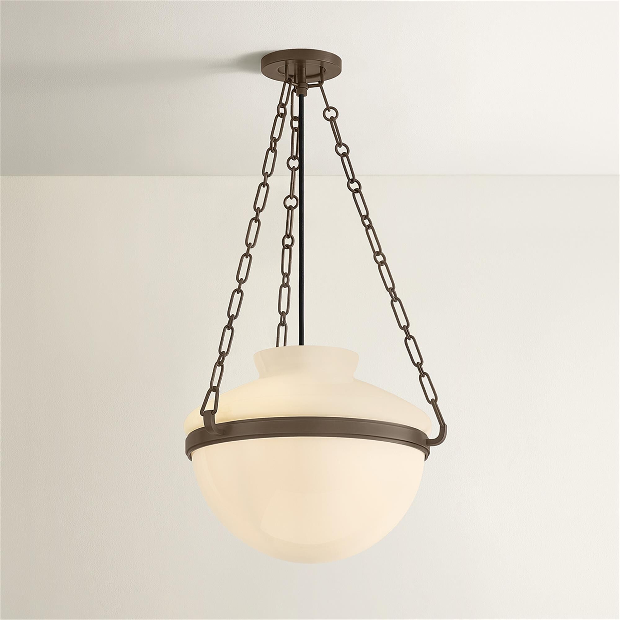 Shown in Bronze finish and Opal Glossy glass