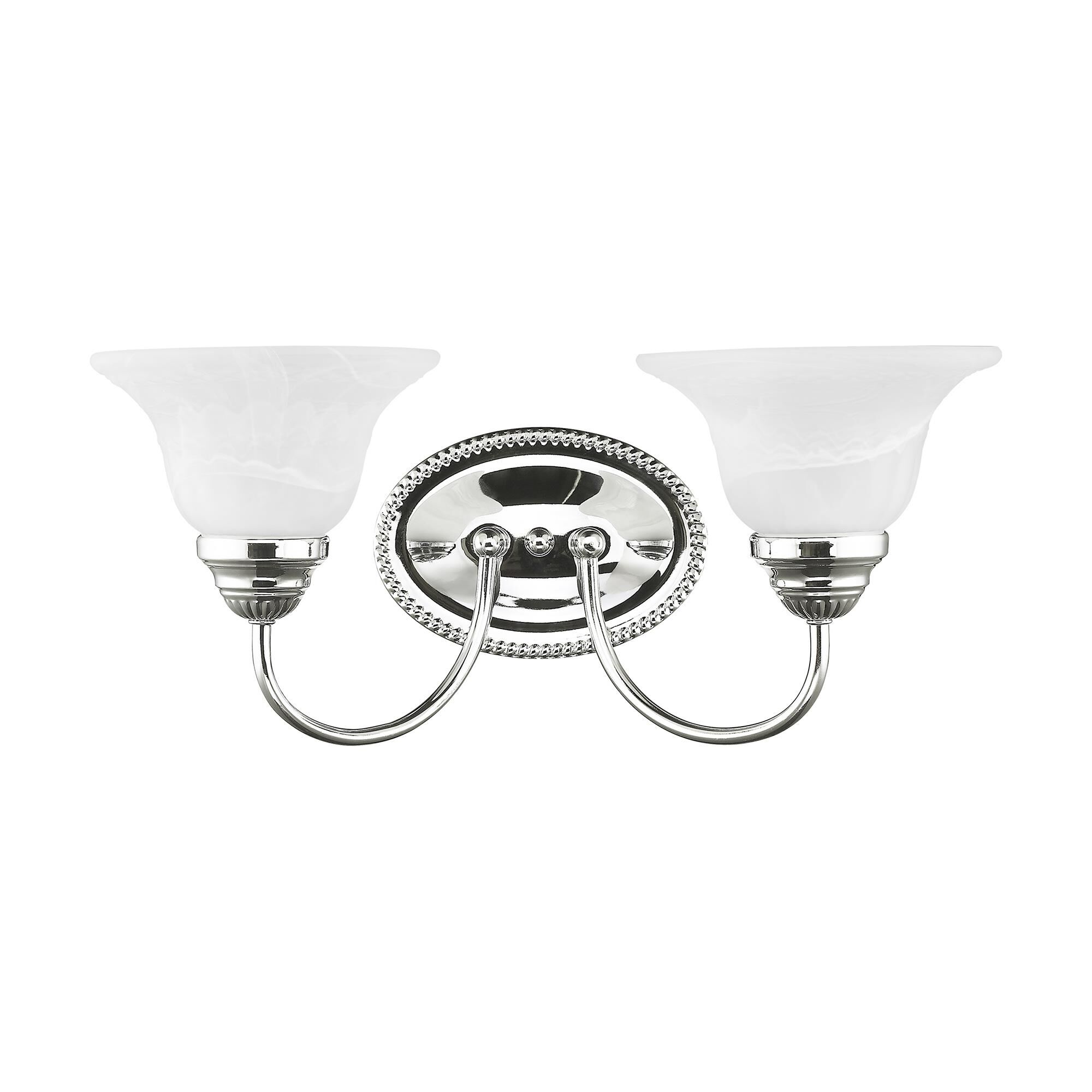 Shown in Chrome finish and White Alabaster glass