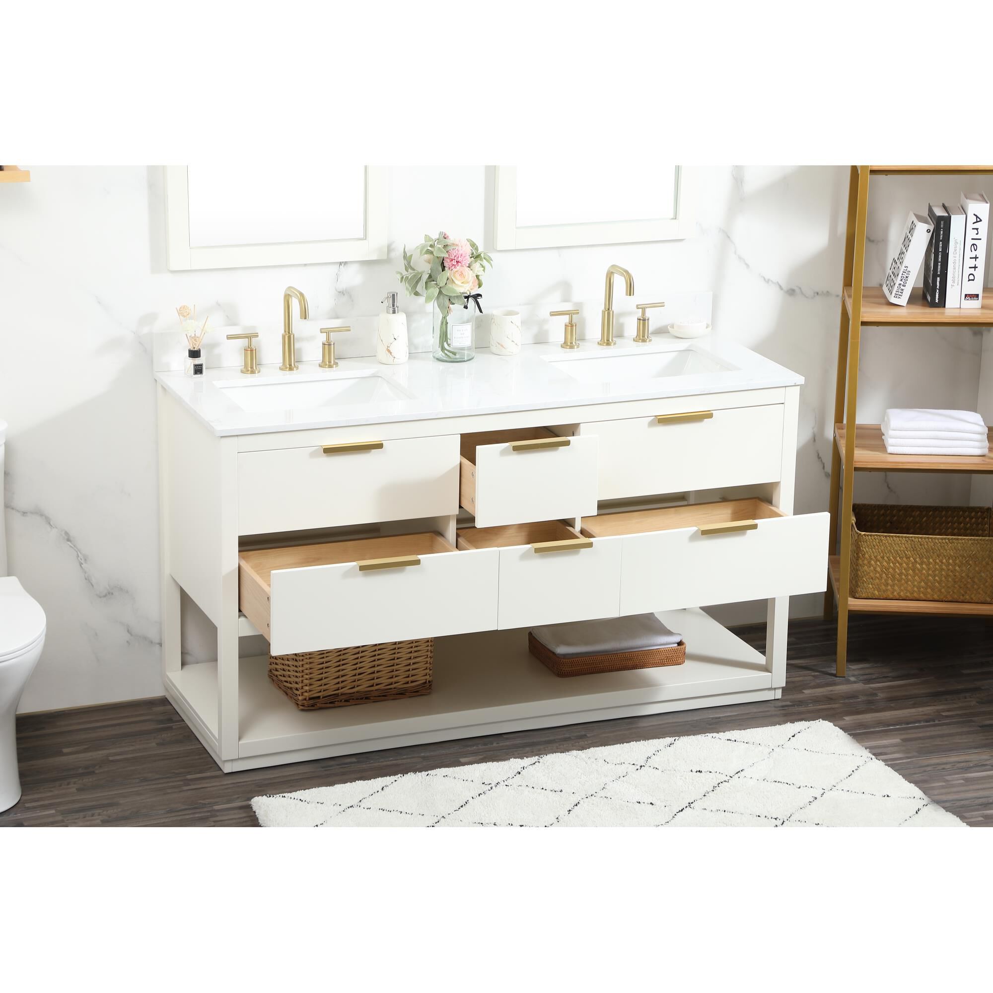 Shown in White finish