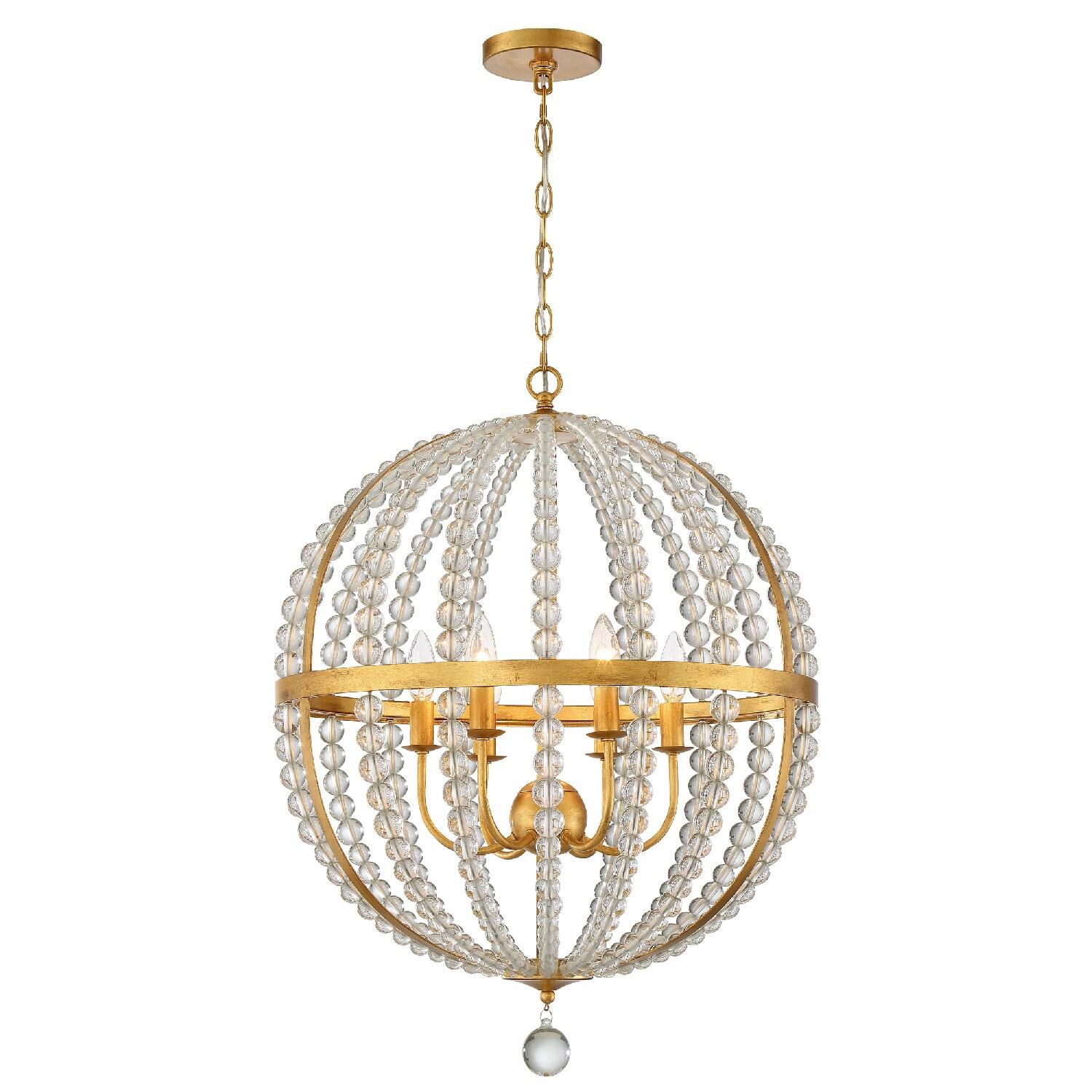 Roxy 22 Inch 6 Light Mini Chandelier by Crystorama