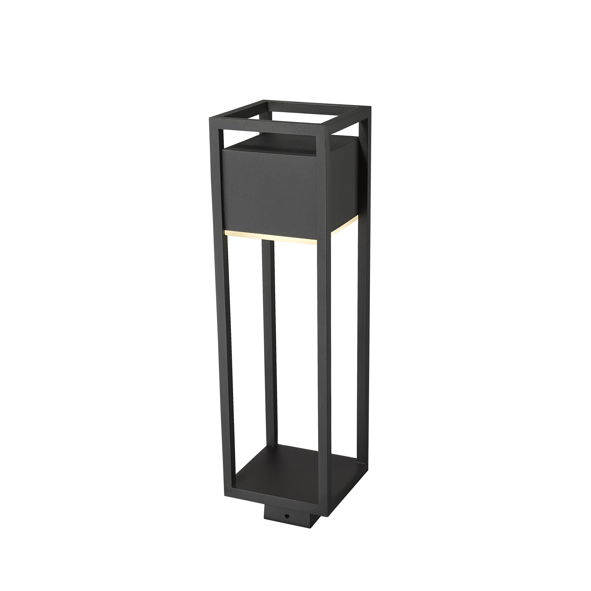 Shown in Black finish and Glass shade