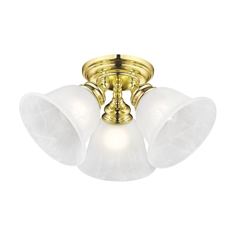 Essex 14 Inch 3 Light Semi Flush Mount by Livex Lighting