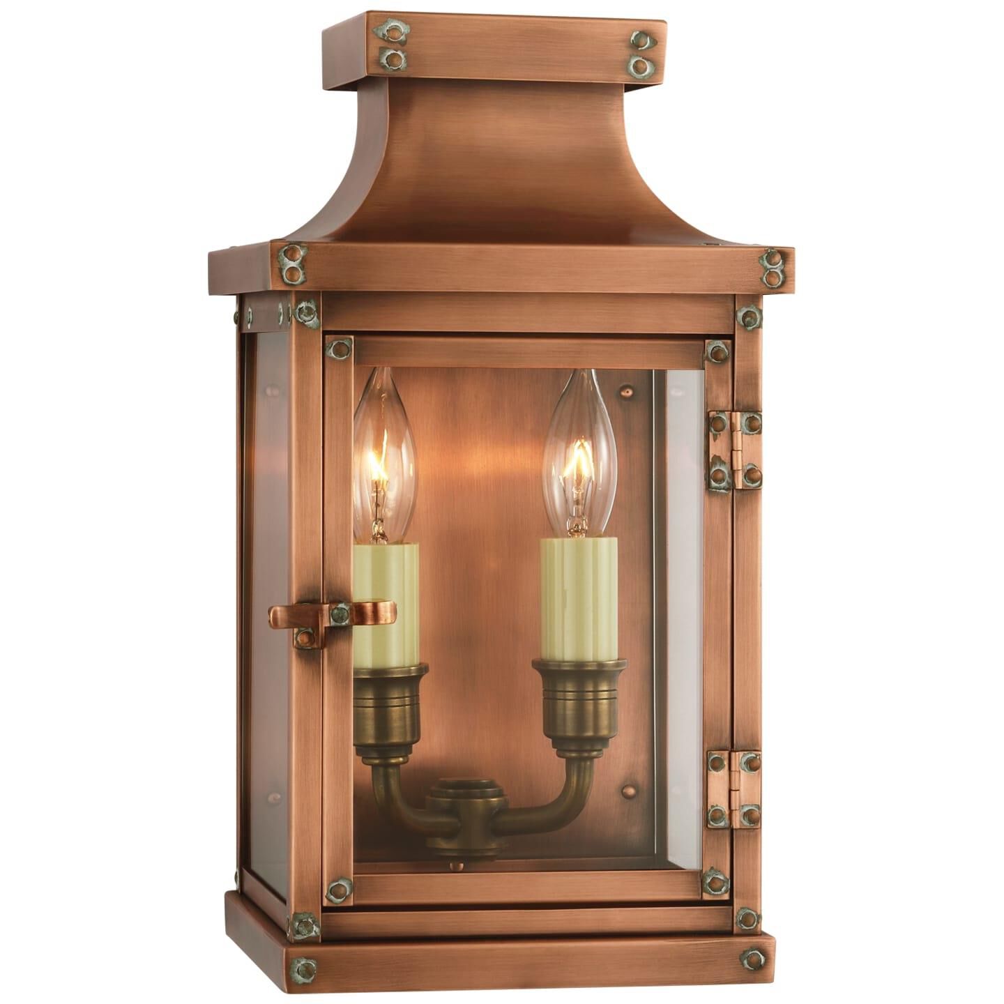 Shown in Natural Copper finish and Clear glass