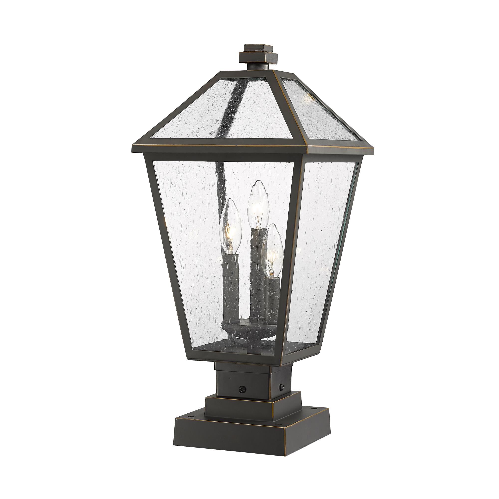 Talbot 21 Inch Tall 3 Light Outdoor Pier Lamp by Z-Lite