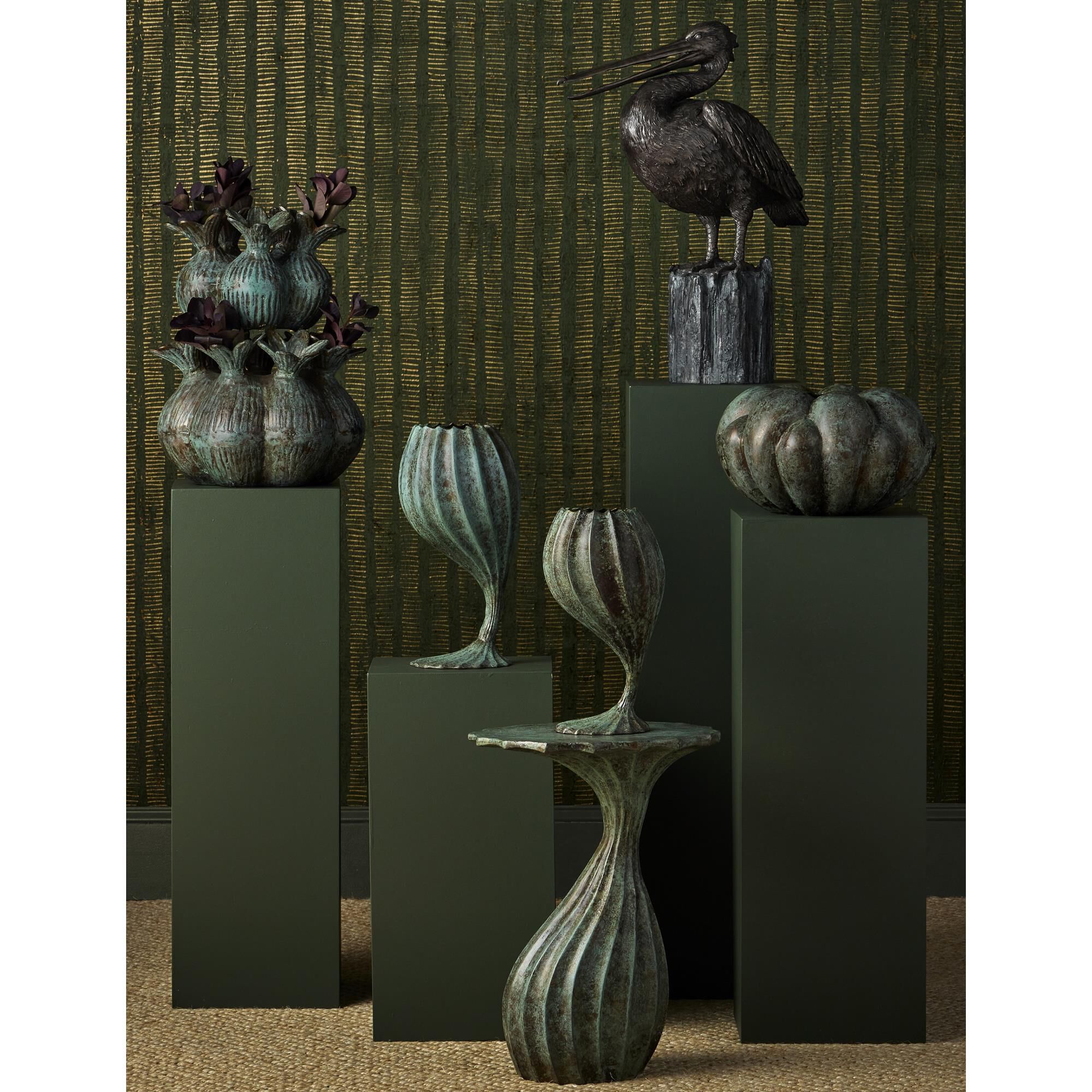 Amsterdam Tulip 19 Inch Vase-Urn by Currey and Company