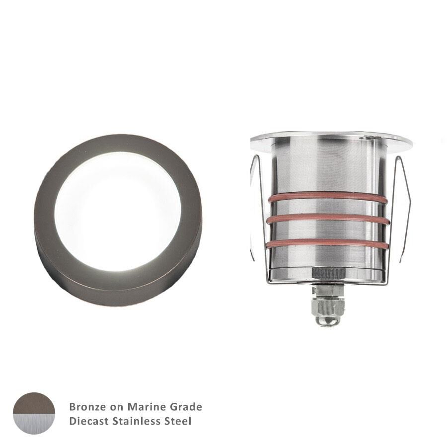 Shown in Bronzed Stainless Steel finish and Clear glass