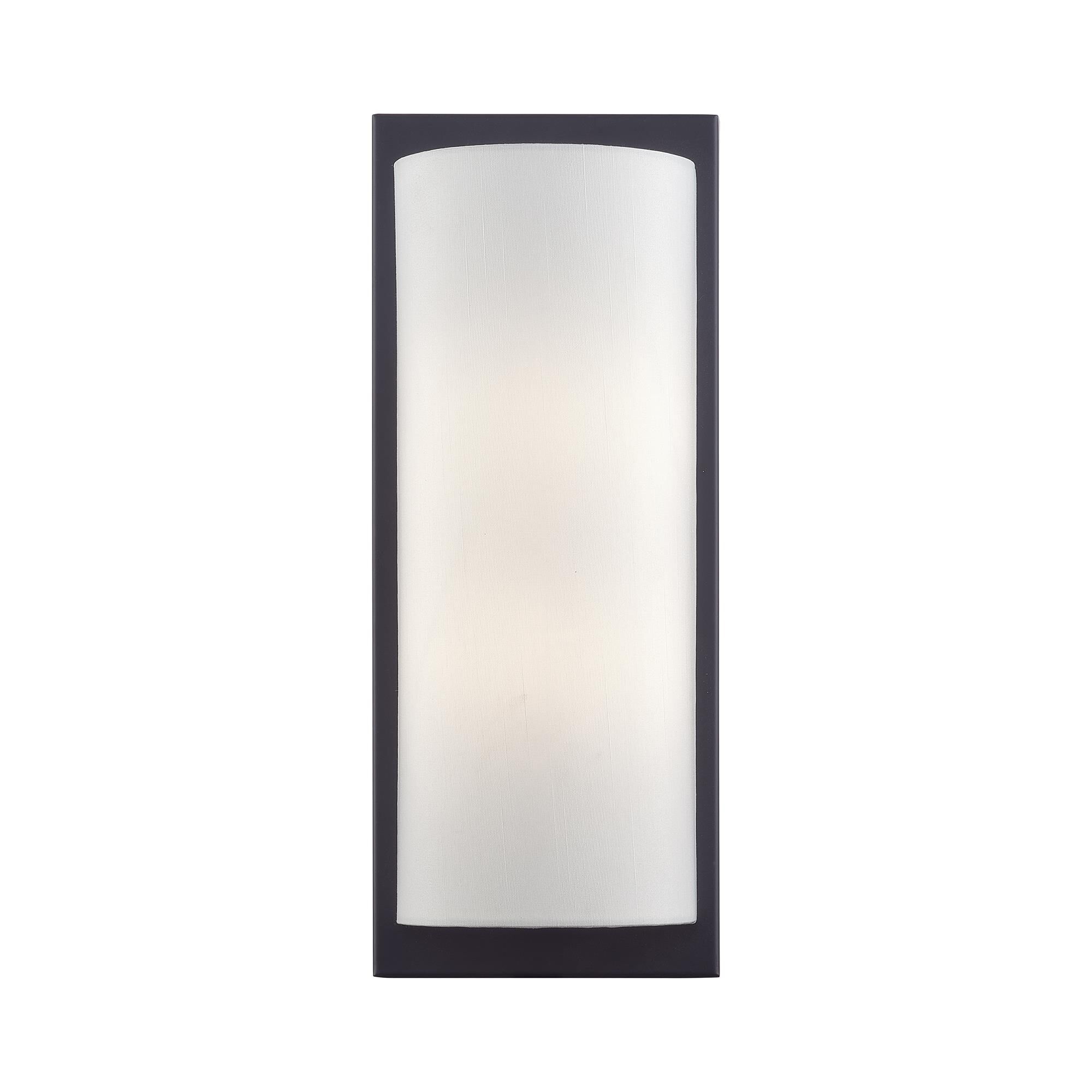 Shown in Black finish and Hand Crafted Off-White Fabric Hardback shade