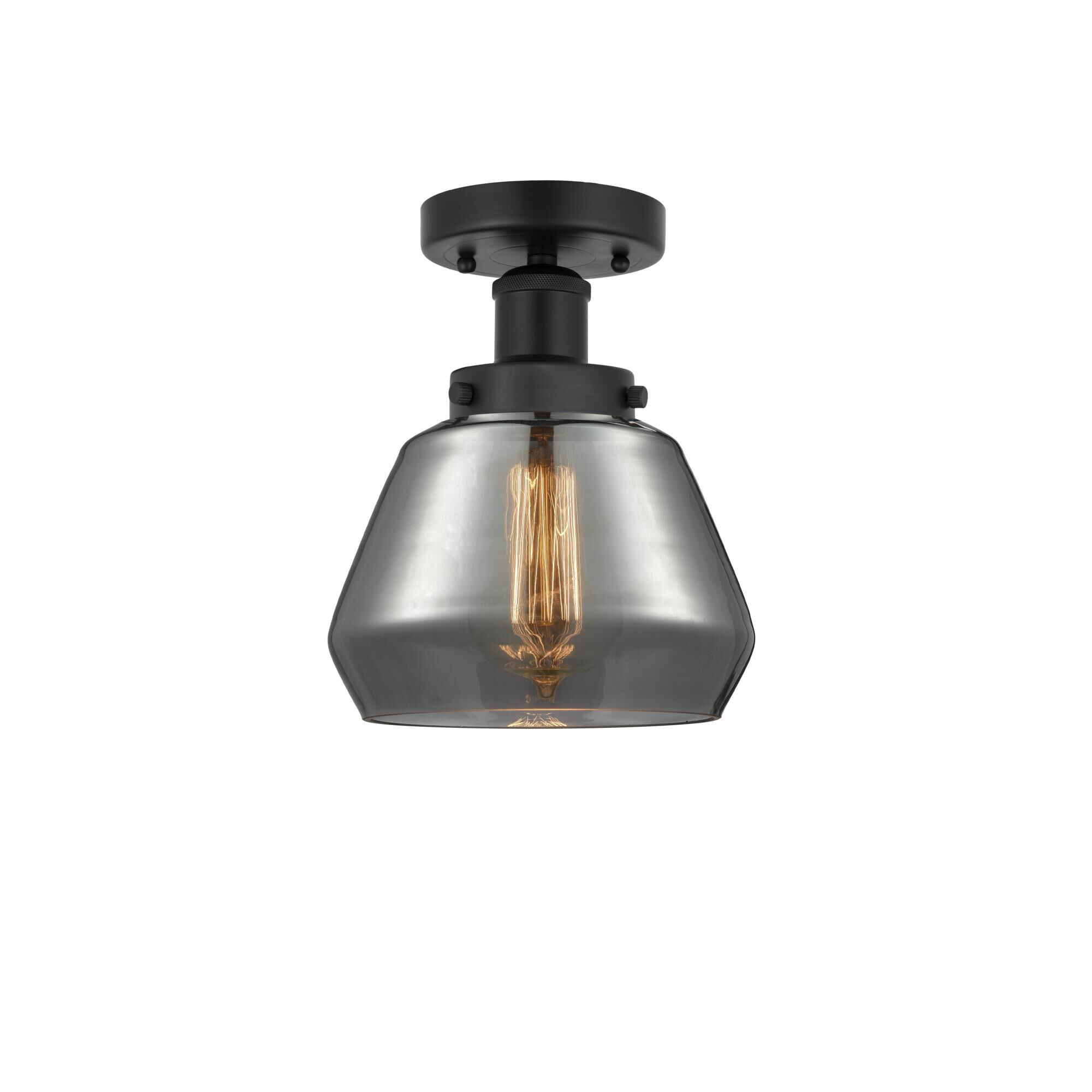 Shown in Matte Black, Plated Smoke finish and Plated Smoke glass and Plated Smoke Glass shade