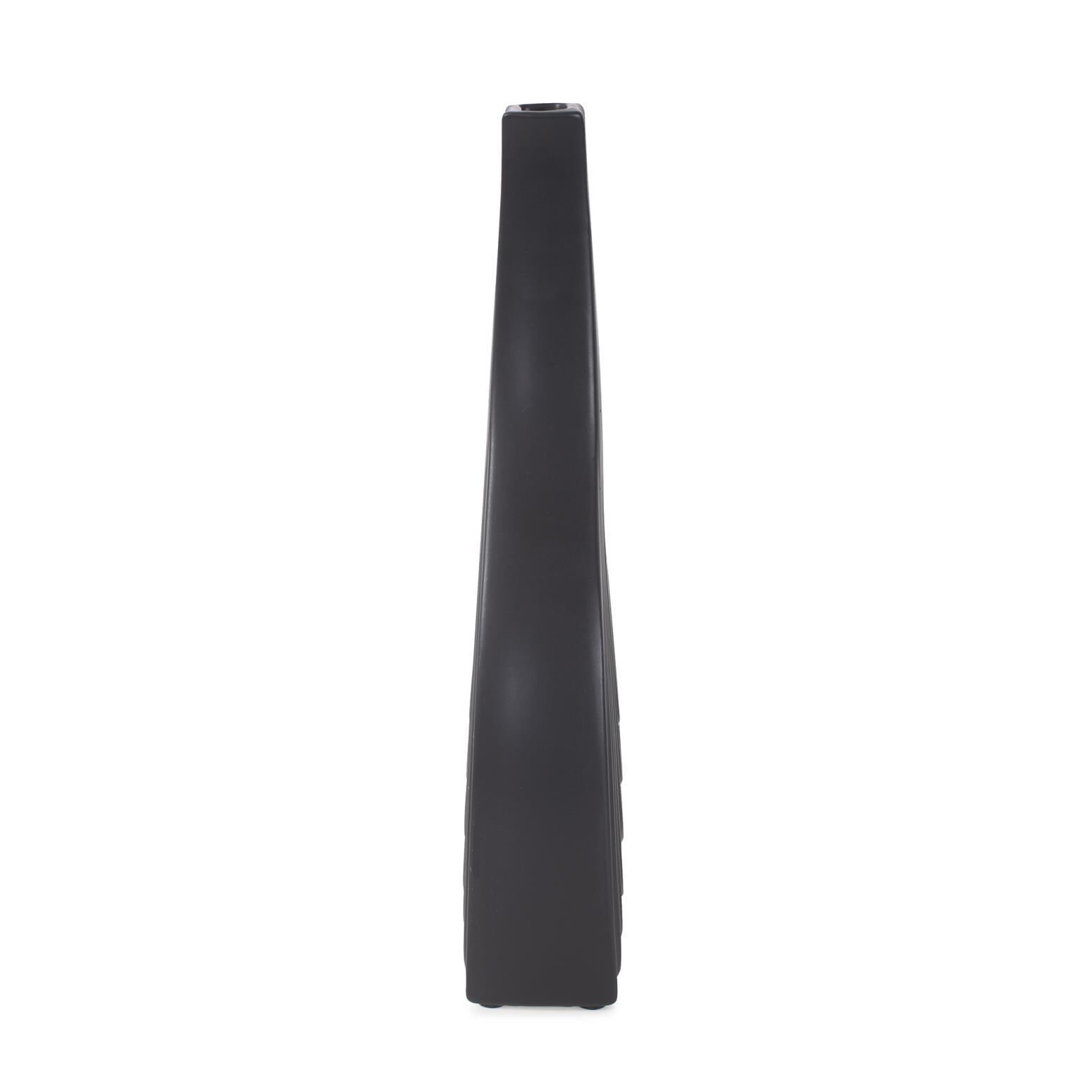 Black Onion Tapered Short Vase-Urn by Howard Elliott Collection