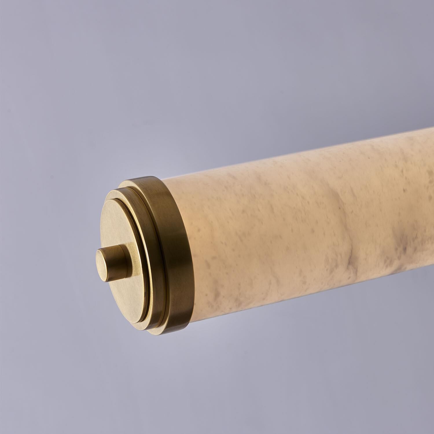 Shown in True Brass finish and Clear Firenze crystal and Alabaster shade