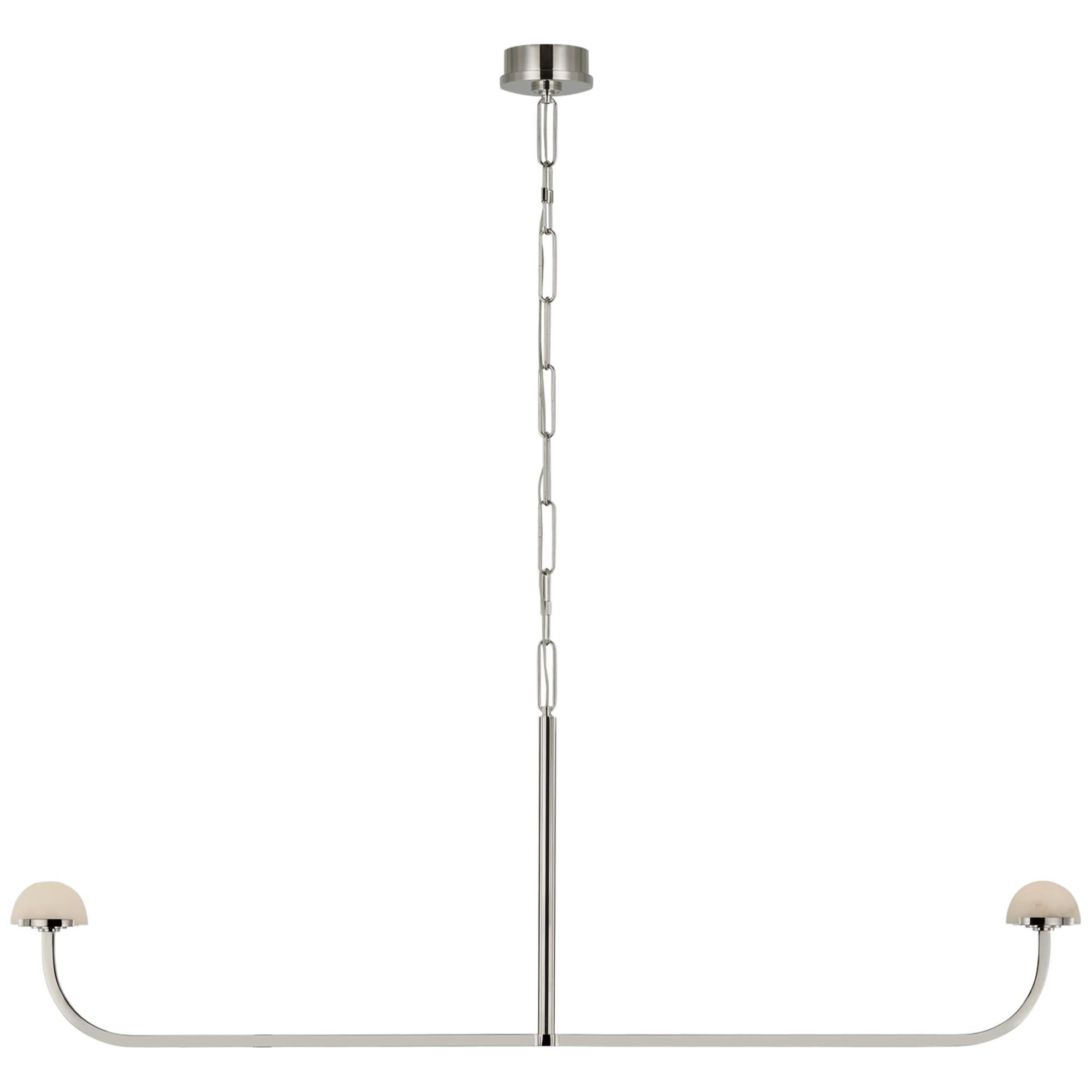 Shown in Polished Nickel finish and Alabaster glass