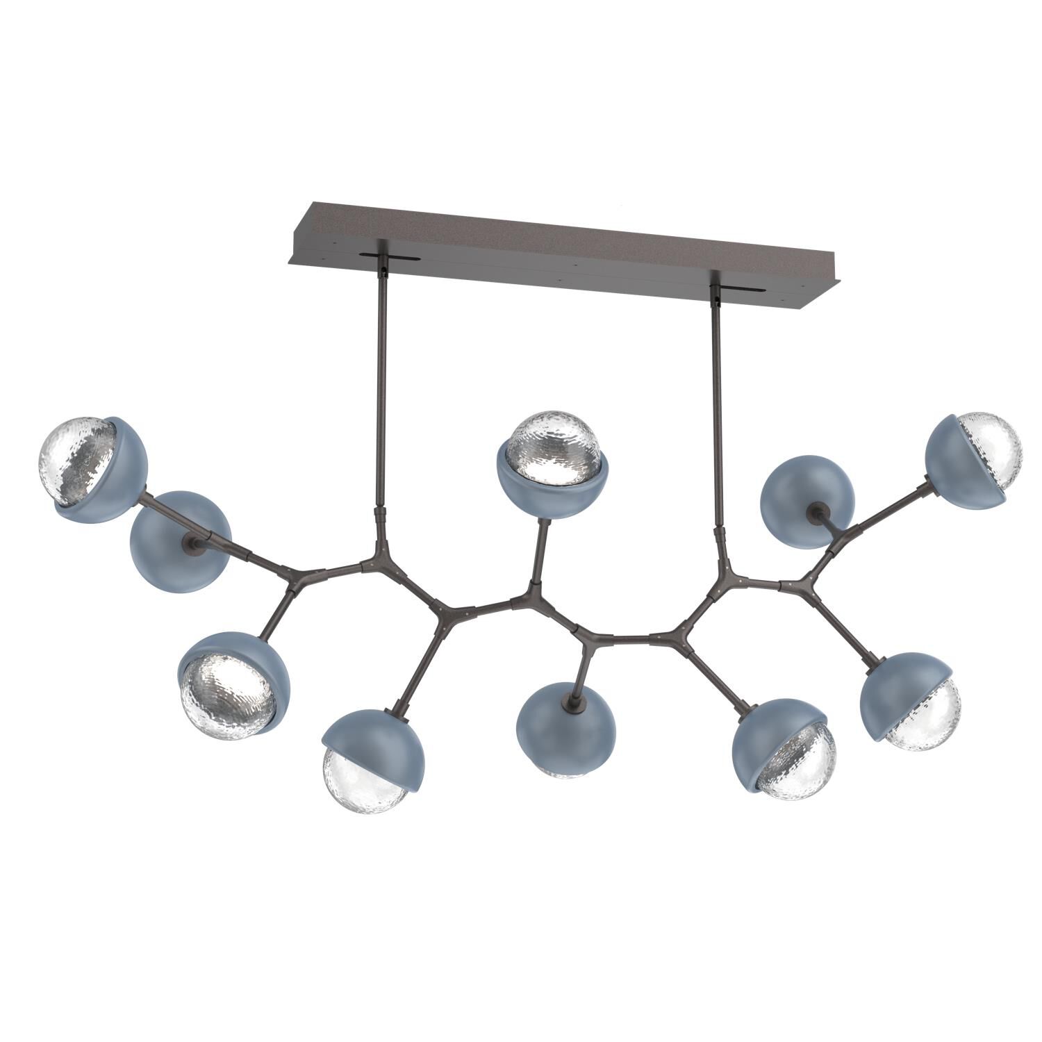 Levi Wilson Cabochon 56 Inch Linear Suspension Light by Hammerton Studio