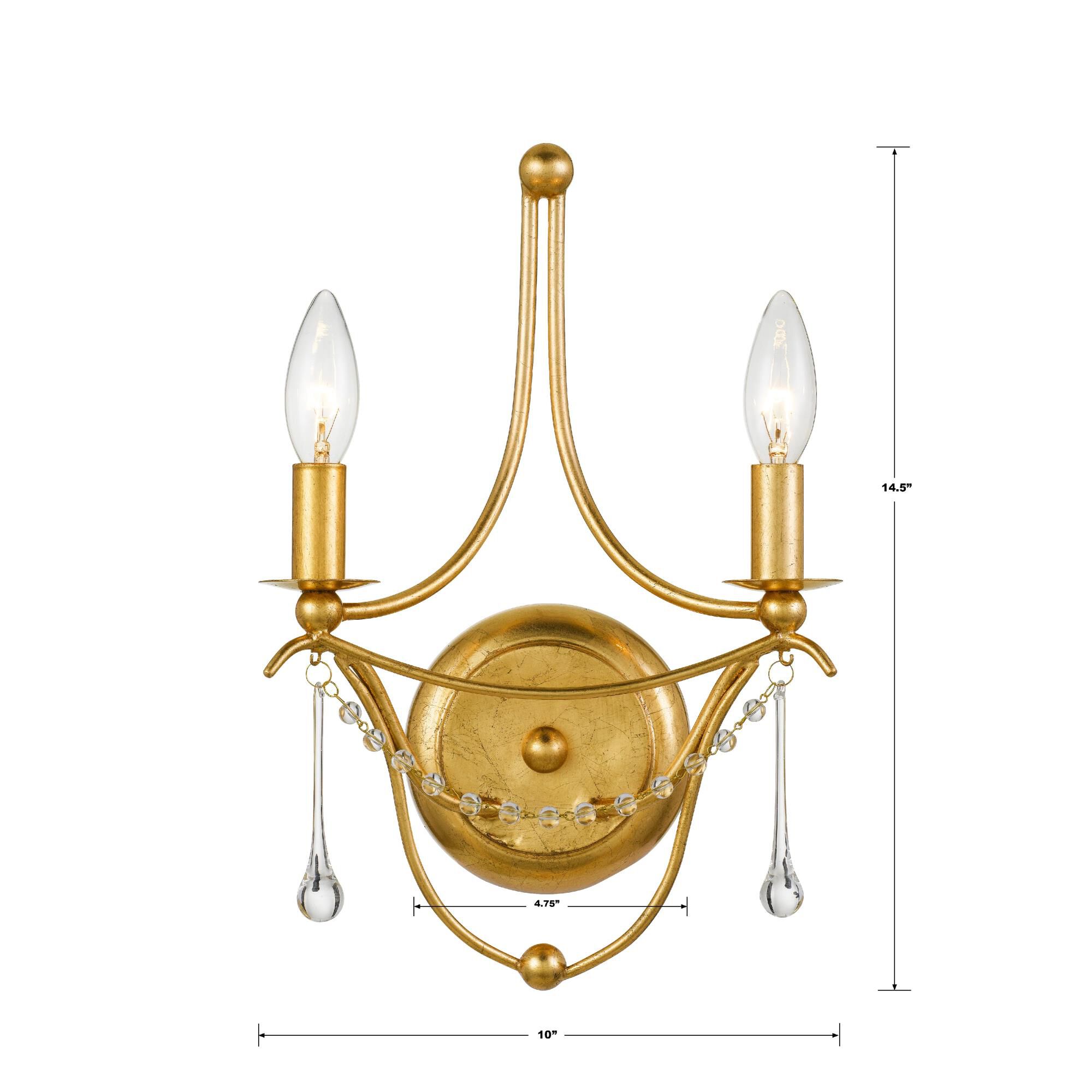 Metro 14 Inch Wall Sconce by Crystorama