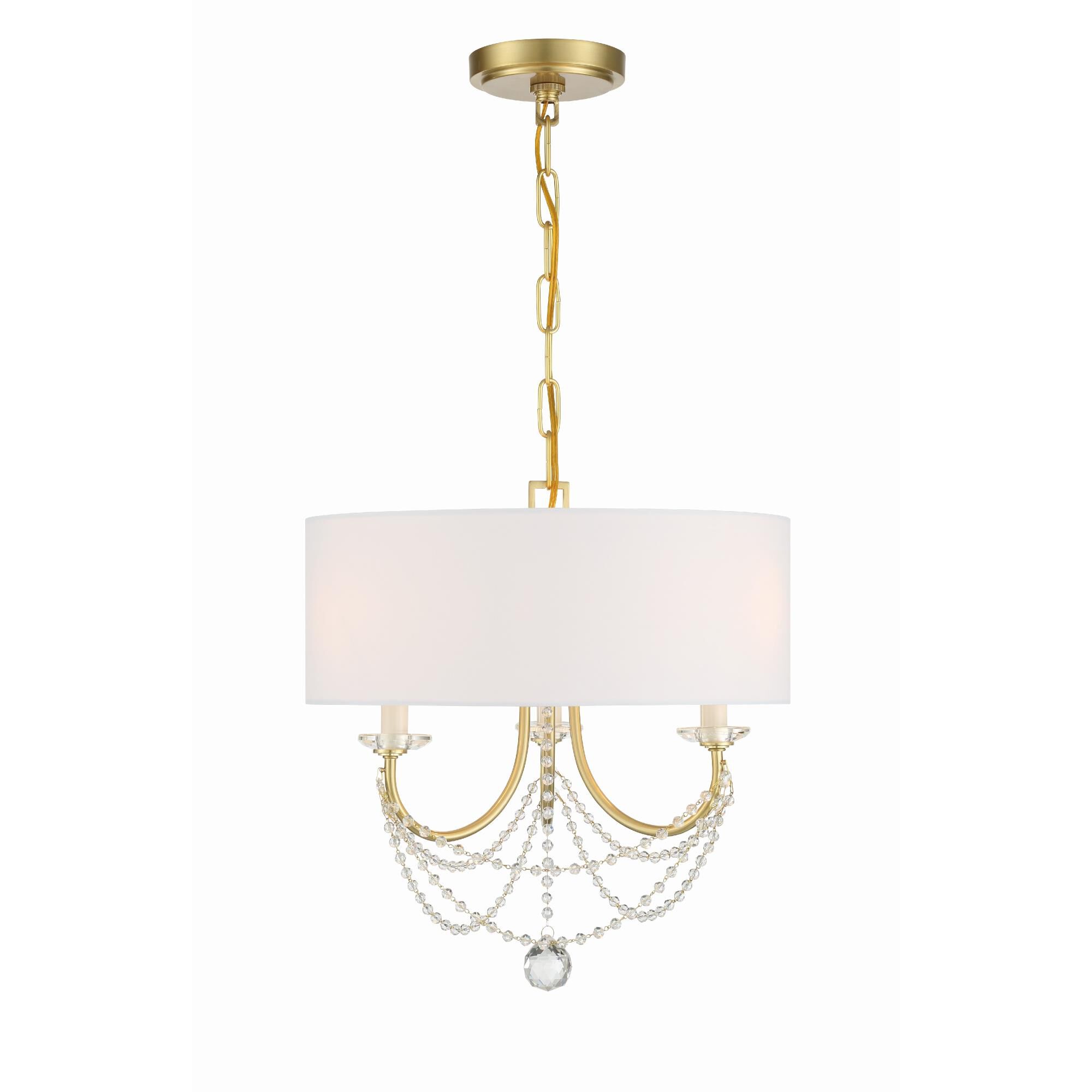 Delilah 15 Inch 3 Light Mini Chandelier by Crystorama
