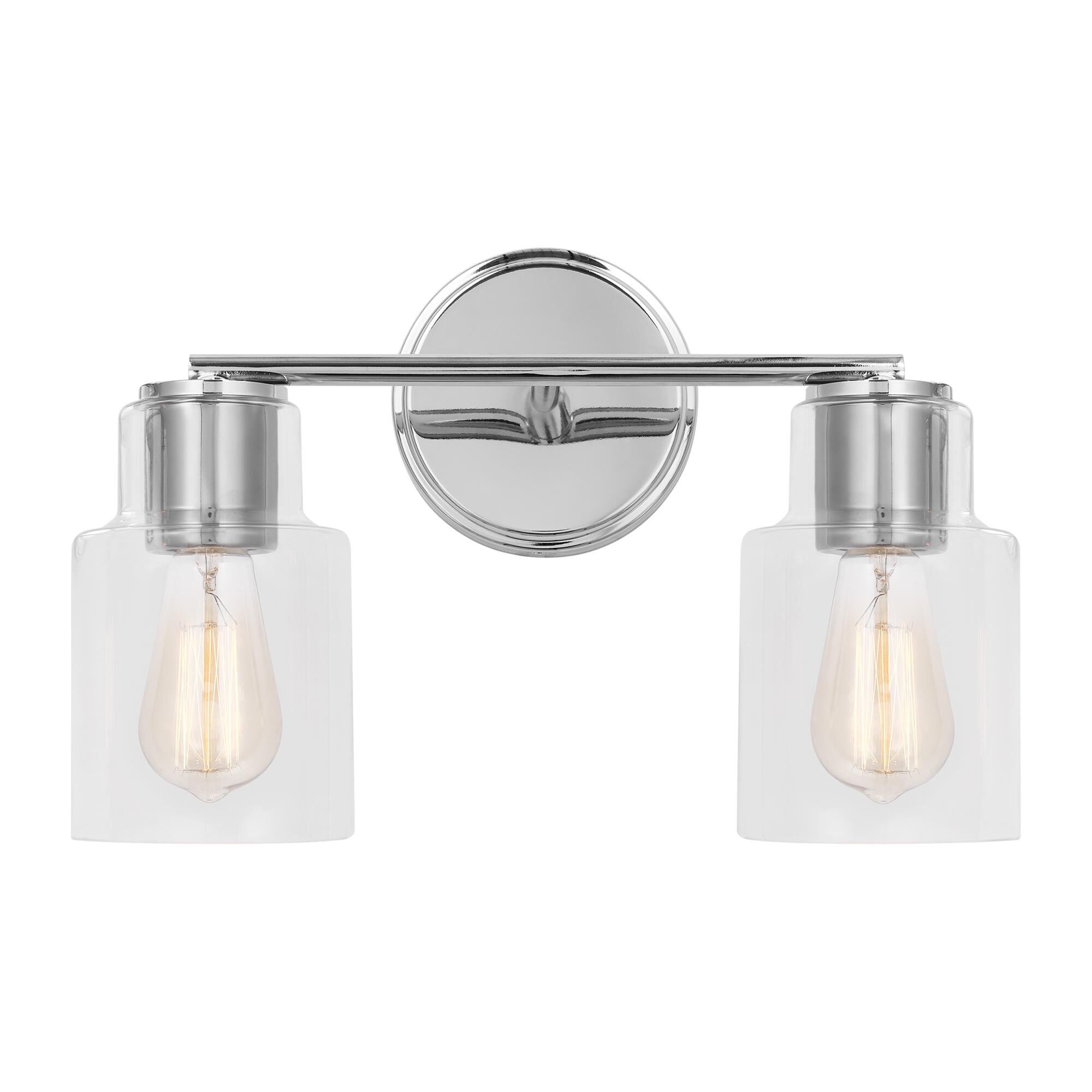 Shown in Chrome finish and Clear Glass s shade