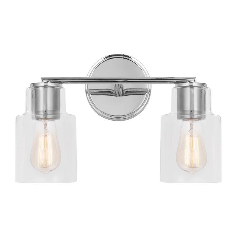 Drew & Jonathan Sayward 14 Inch 2 Light Bath Vanity Light by Visual Comfort Studio Collection